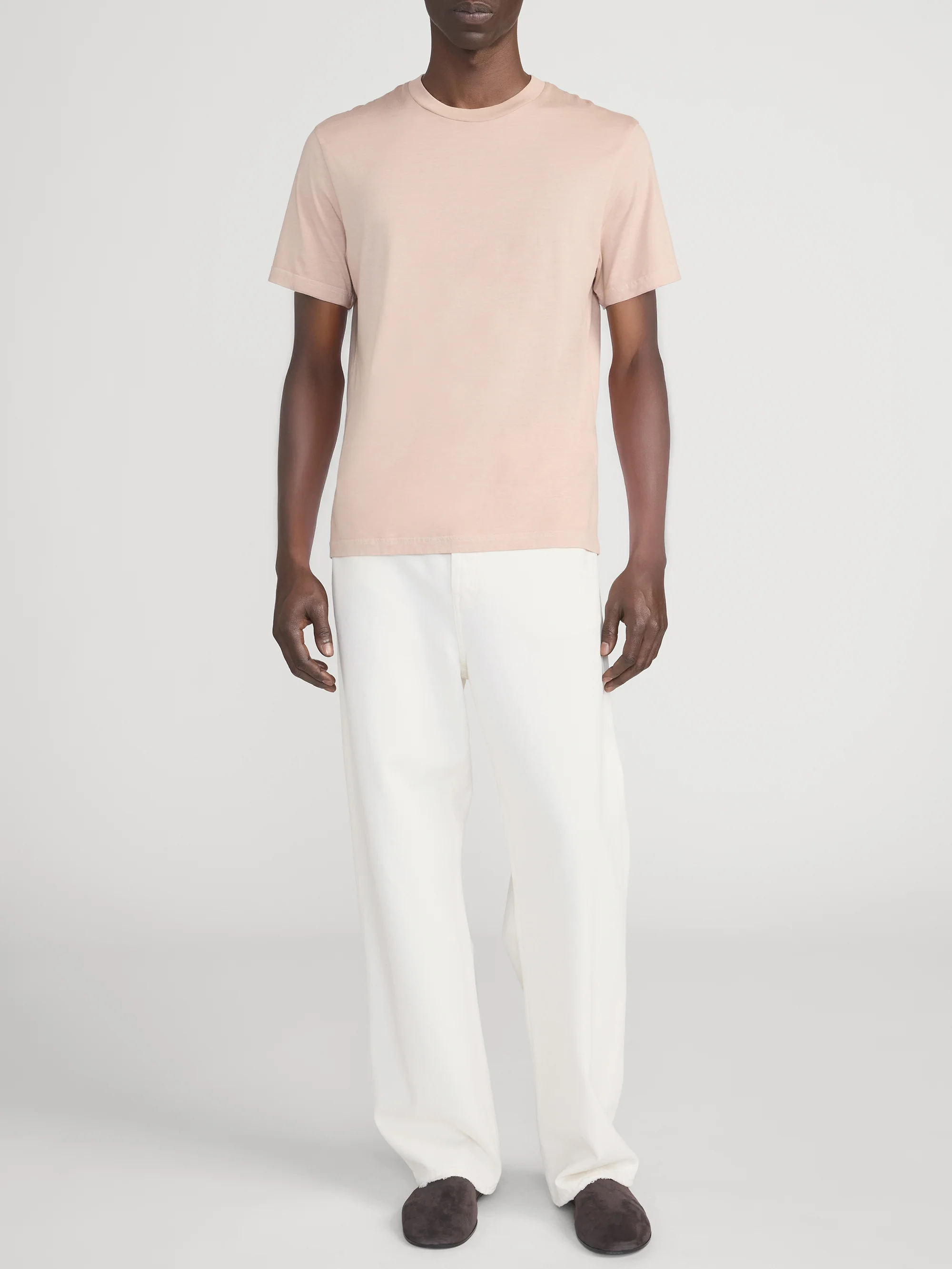 Light Cotton Tee -- Pale Peach - Image 2