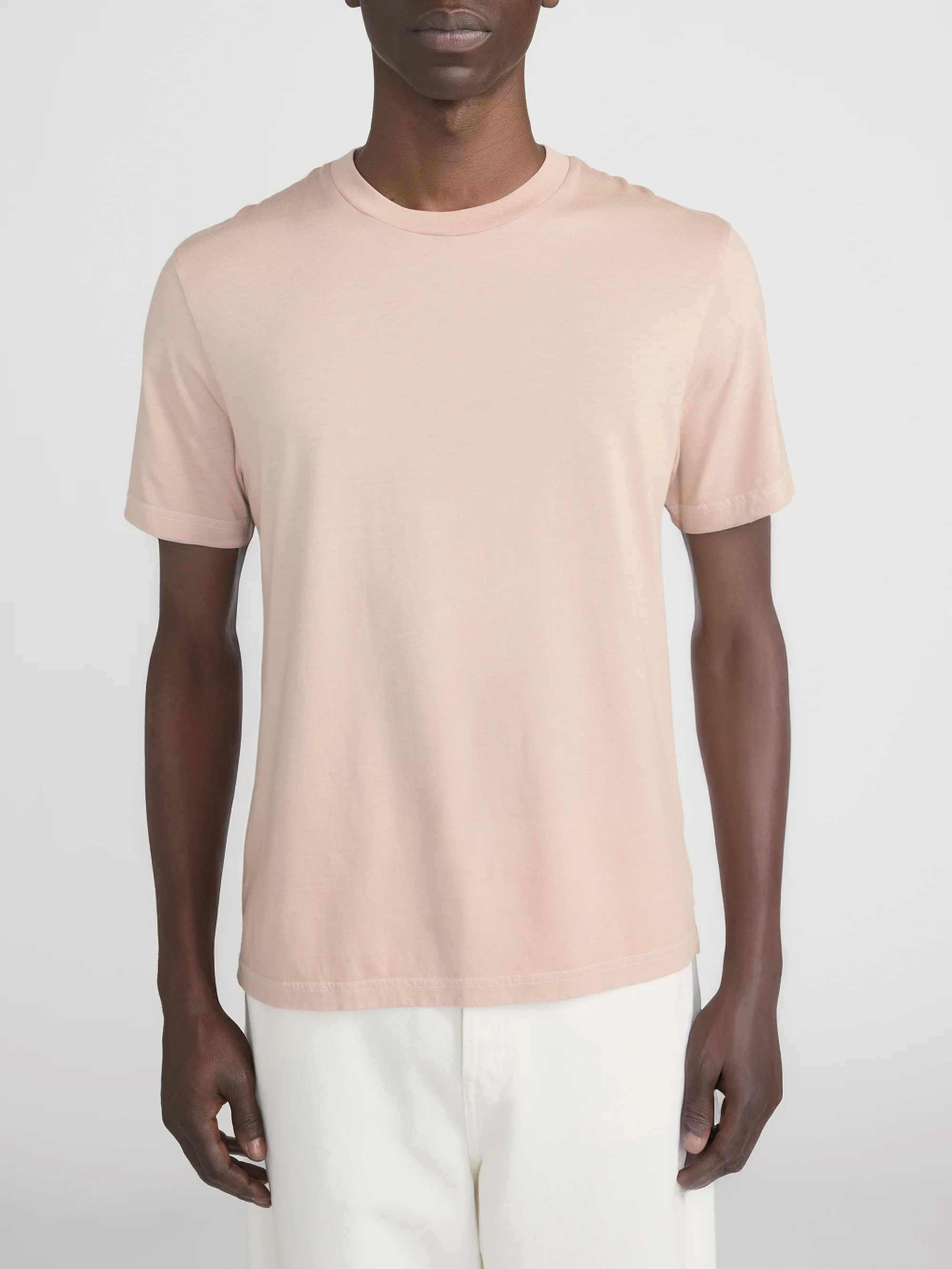 Light Cotton Tee -- Pale Peach - Image 3