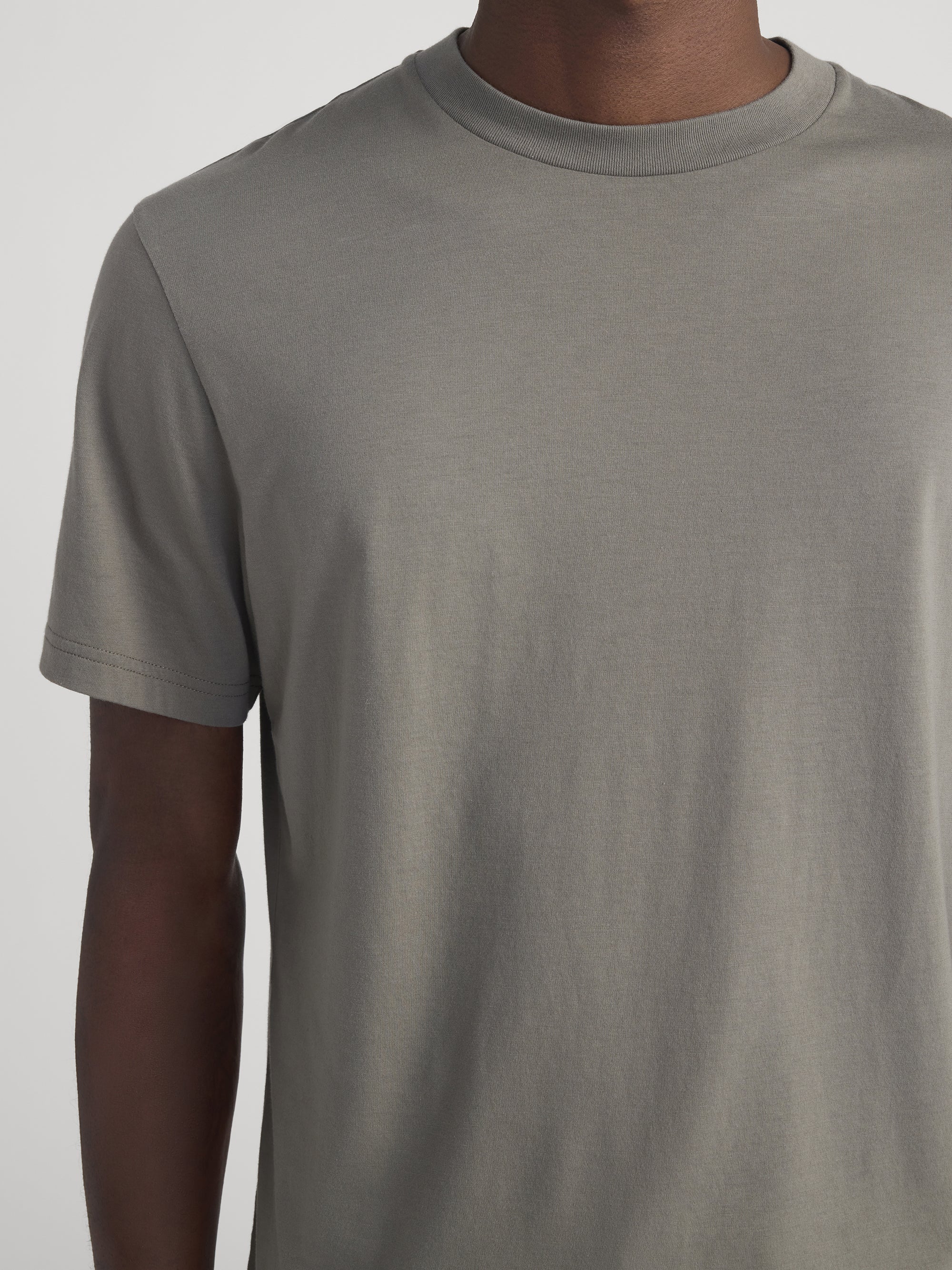 Light Cotton Tee -- Smoky Green - Image 4