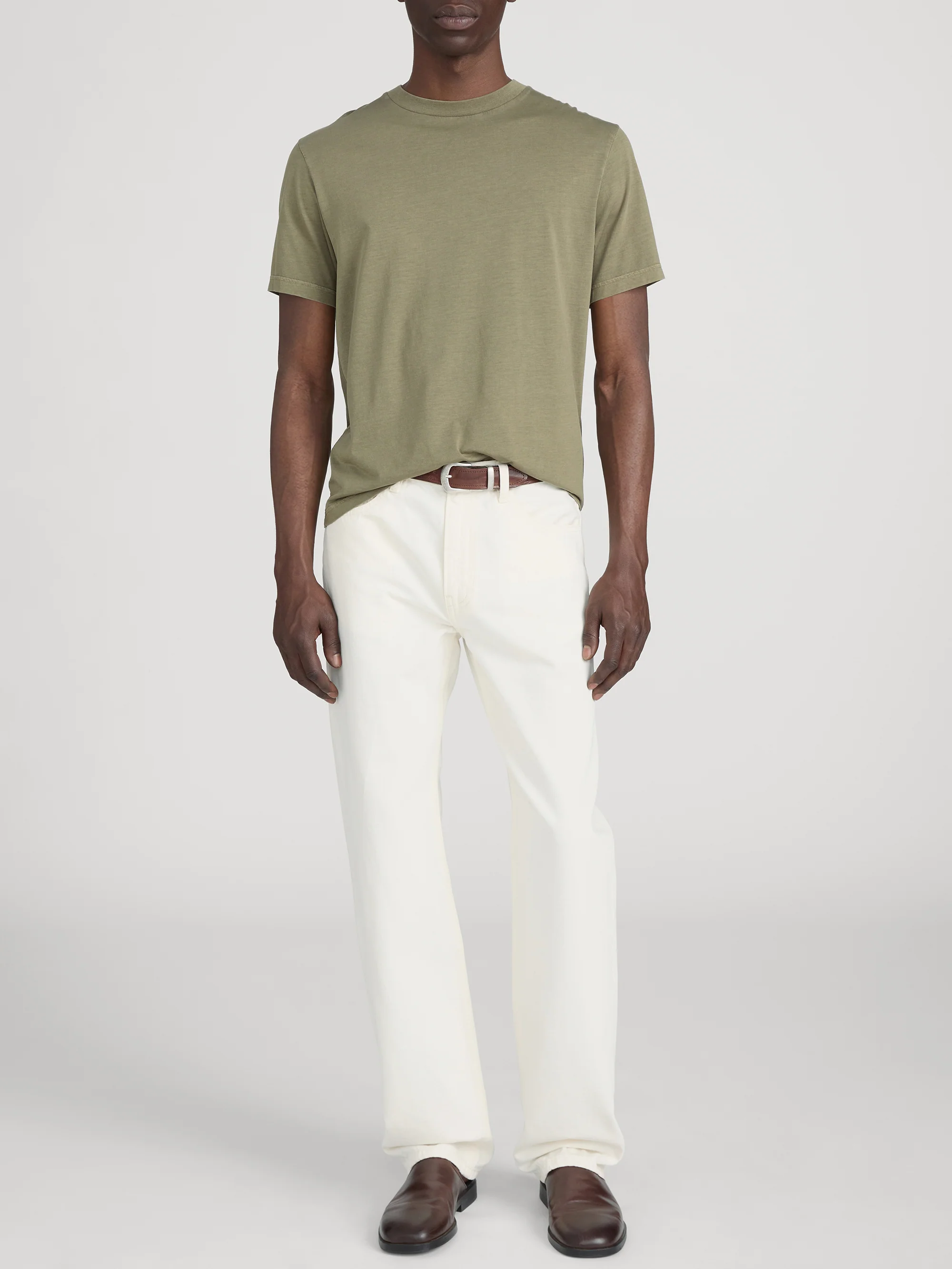 Light Cotton Tee - Antique Green - Image 2