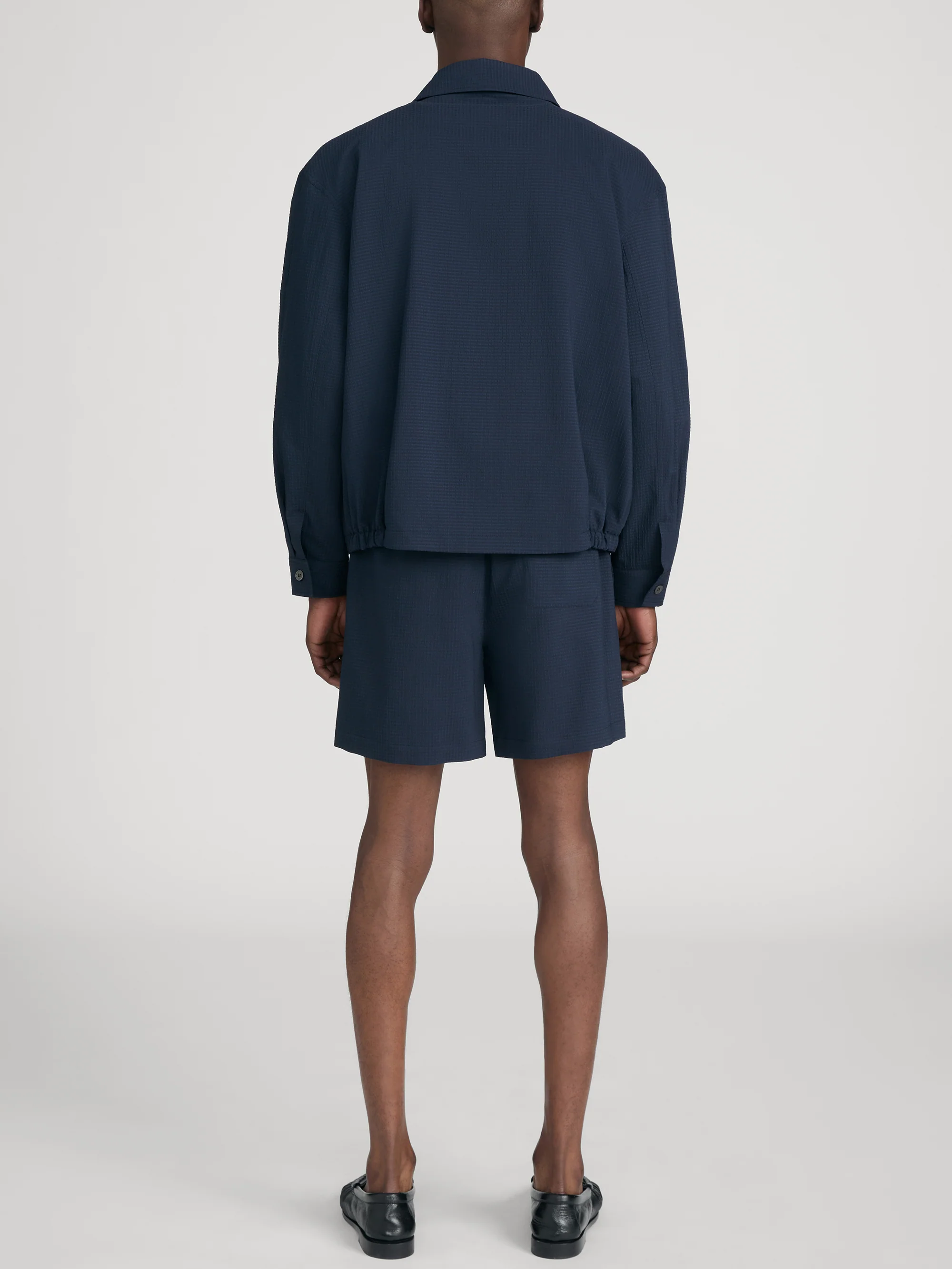 Seersucker Blouson -- Navy - Image 6