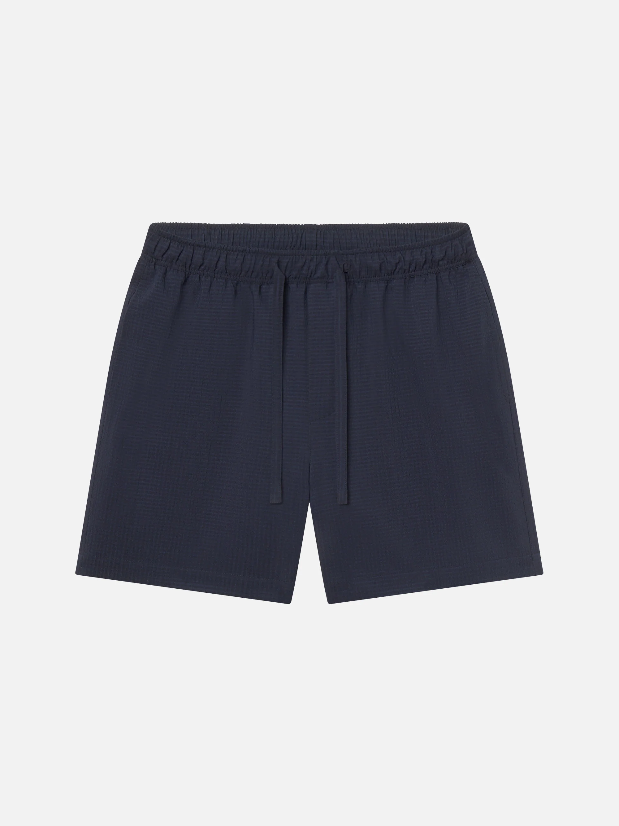 Seersucker Shorts -- Navy