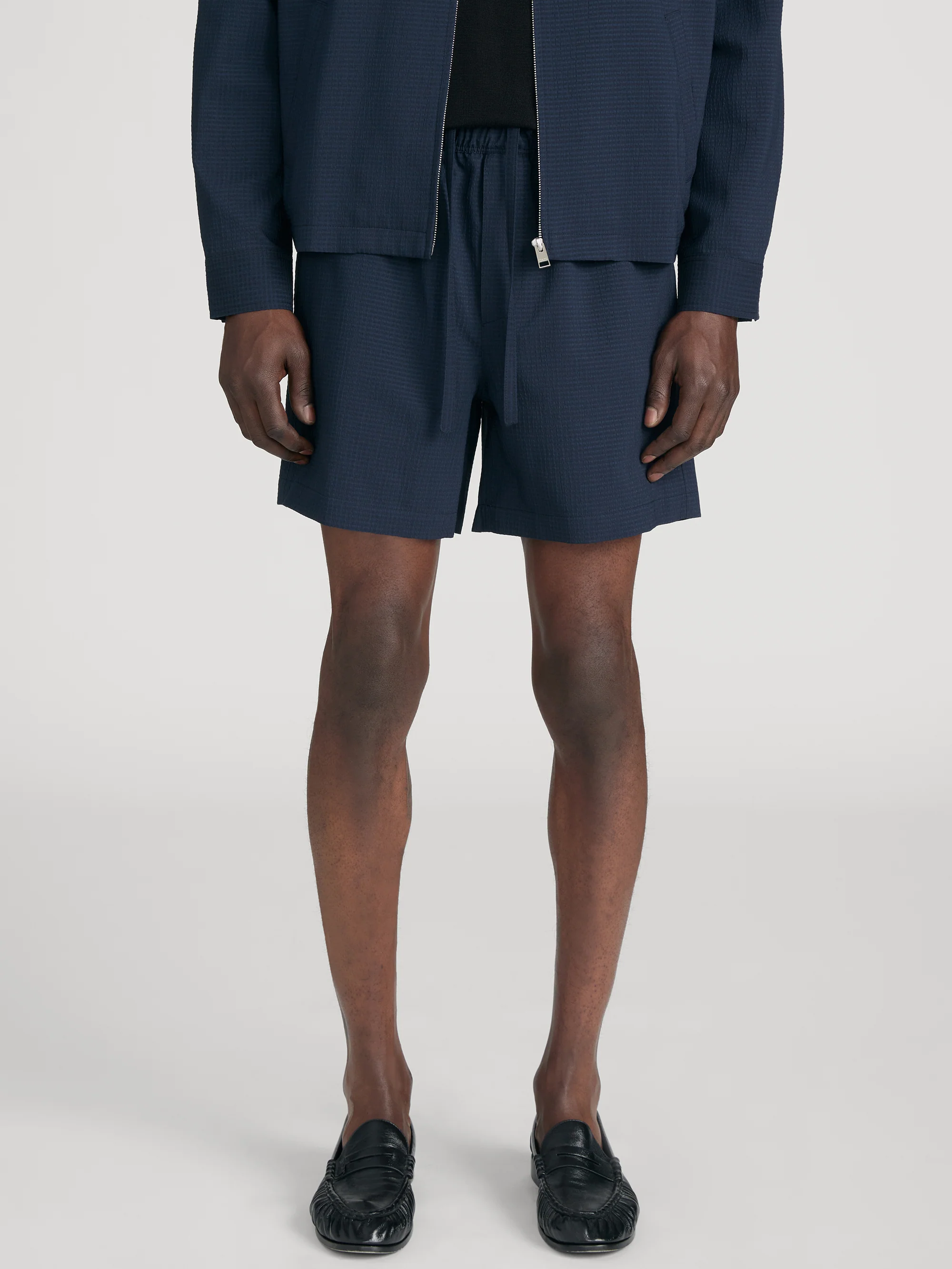 Seersucker Shorts -- Navy - Image 3
