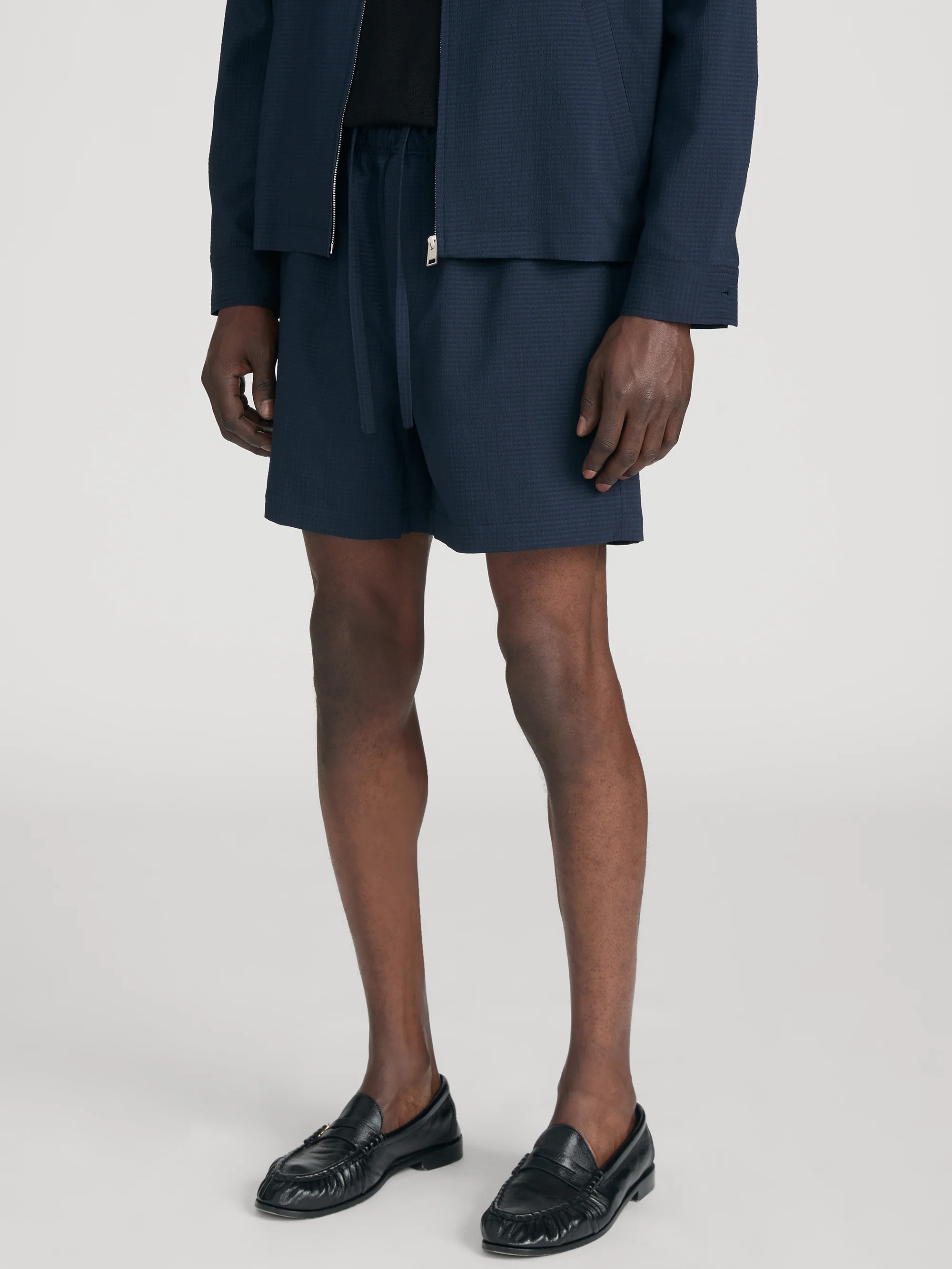 Seersucker Shorts -- Navy - Image 4