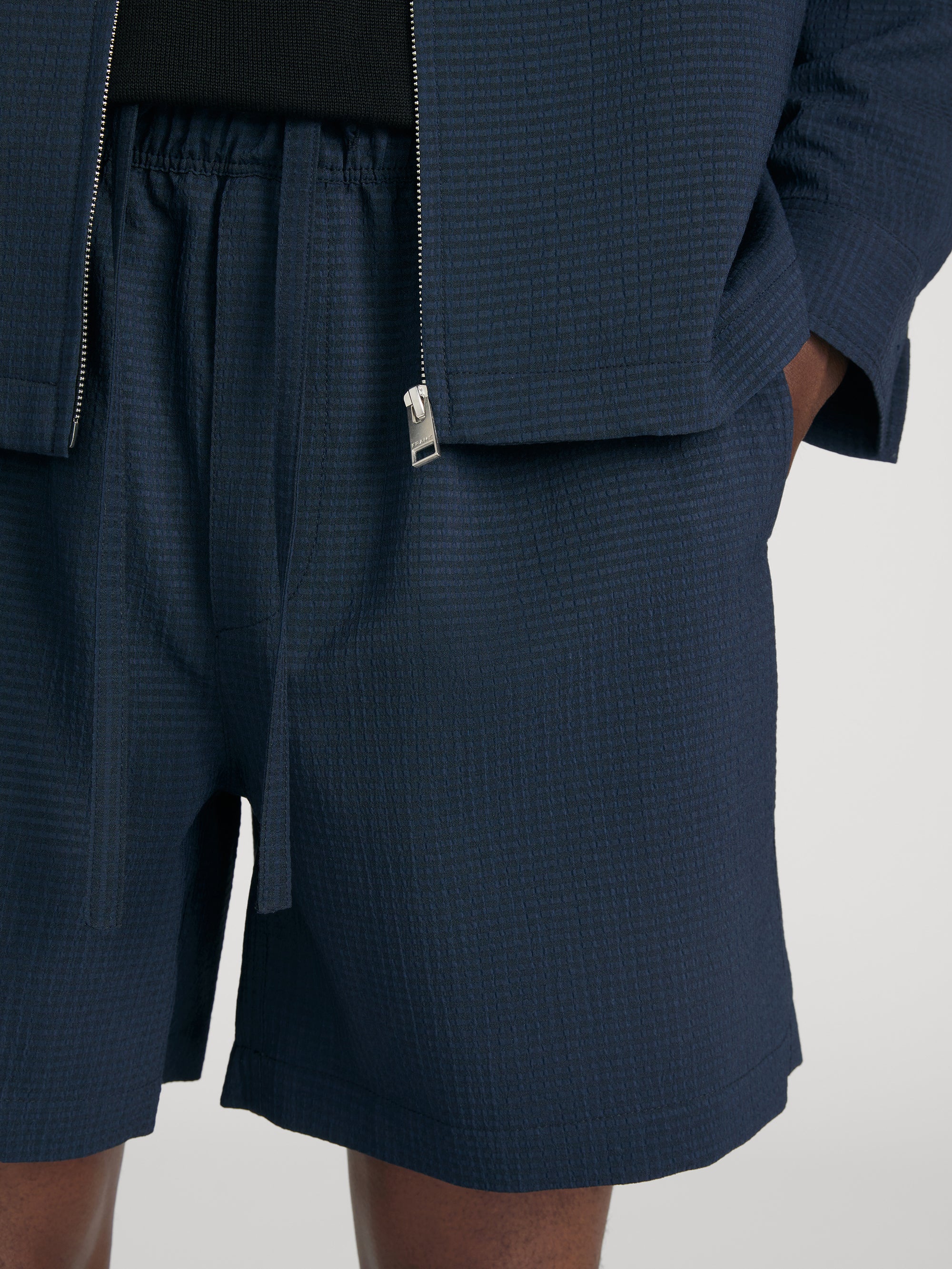 Seersucker Shorts -- Navy - Image 5