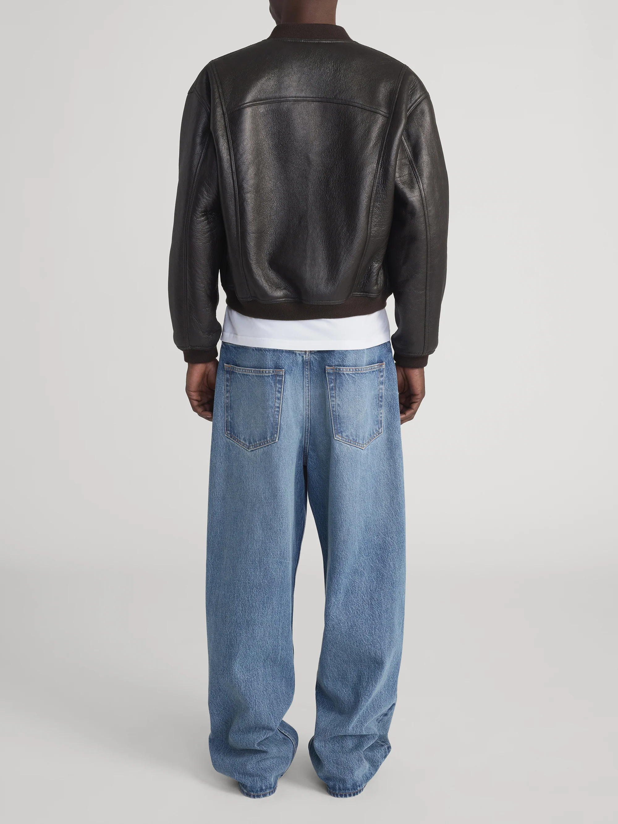 Shearling Bomber -- Dark Brown - Image 6