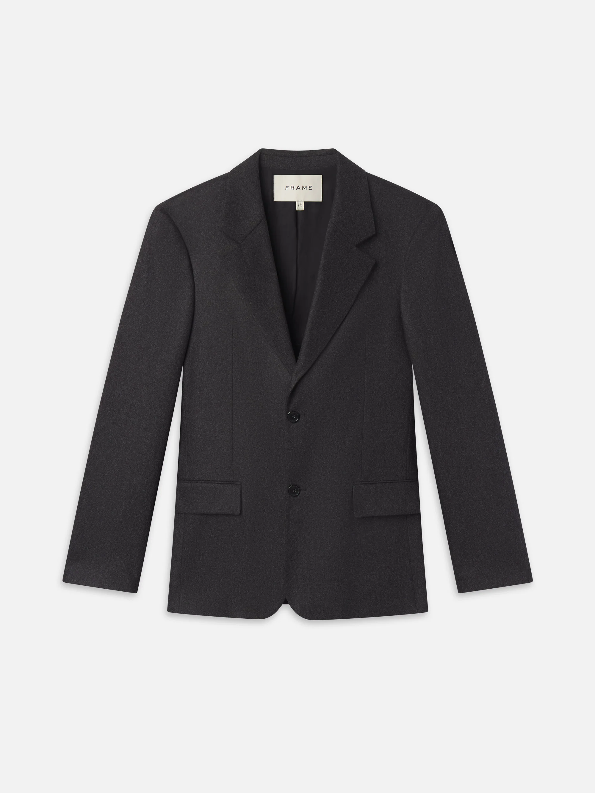 Single Breasted Blazer -- Dark Charcoal