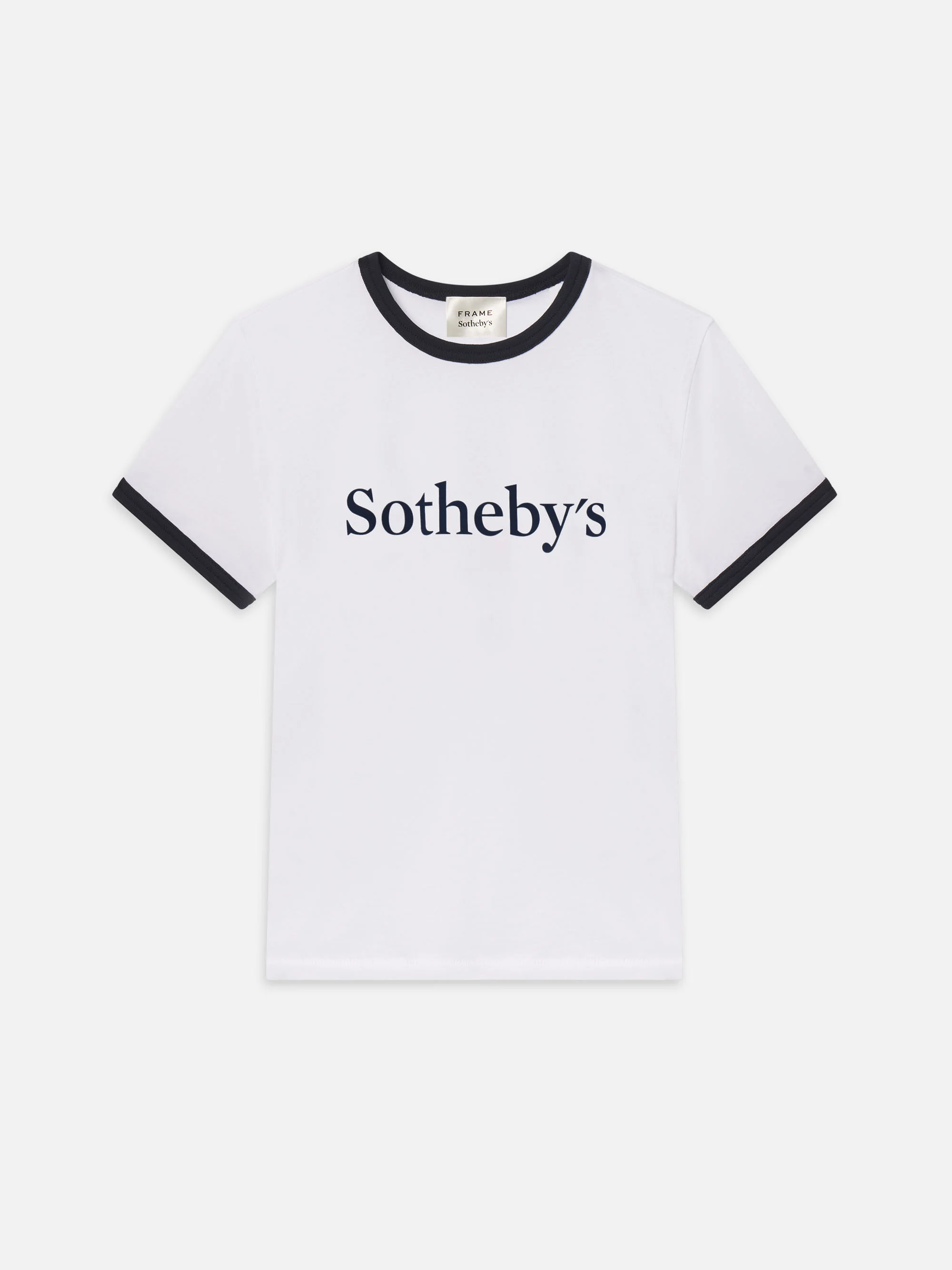 Sotheby’s Women's Ringer Baby Tee -- White Multi
