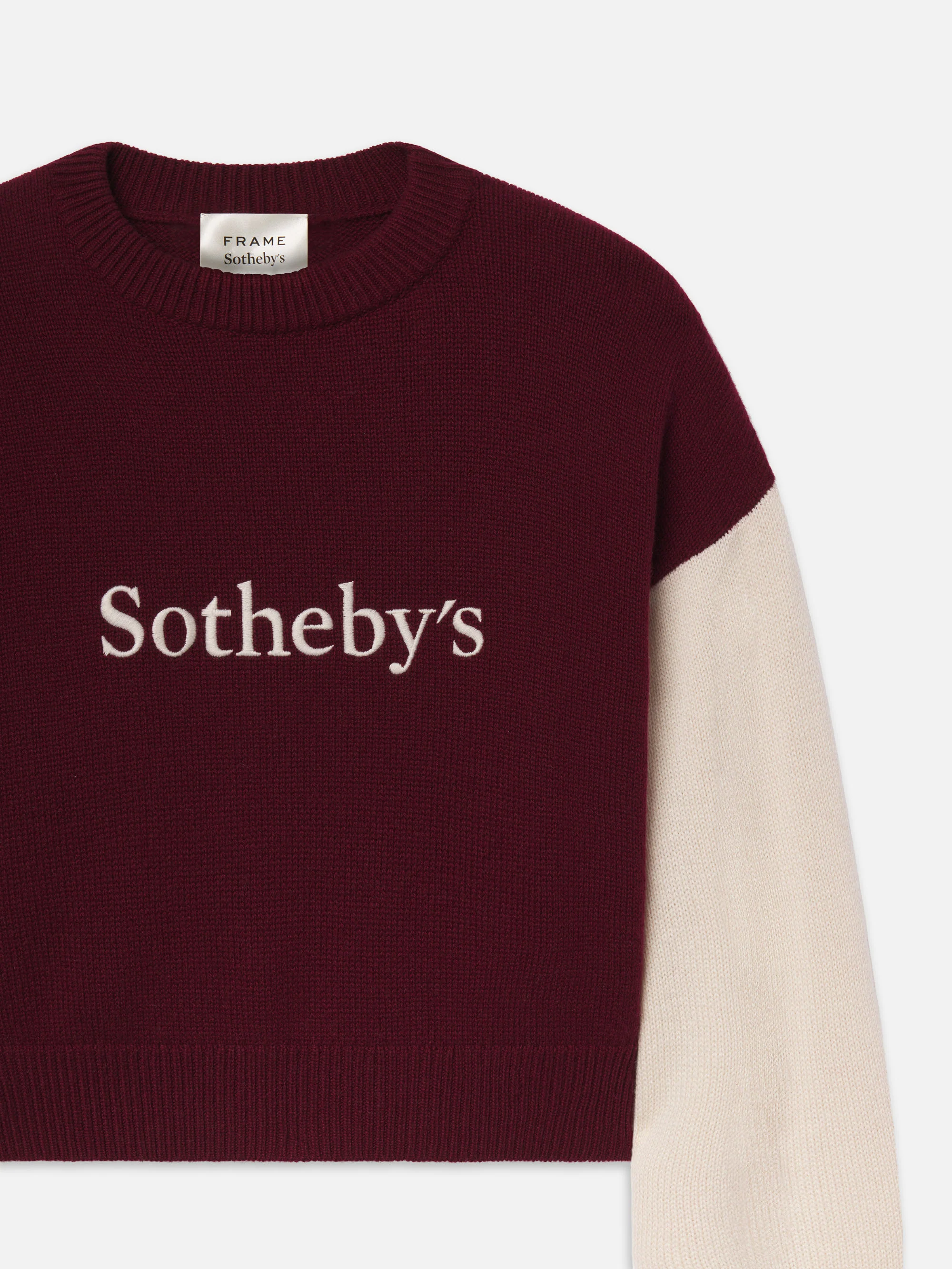 Sotheby’s Women's Cashmere Sweater -- Burgundy Multi - Image 2