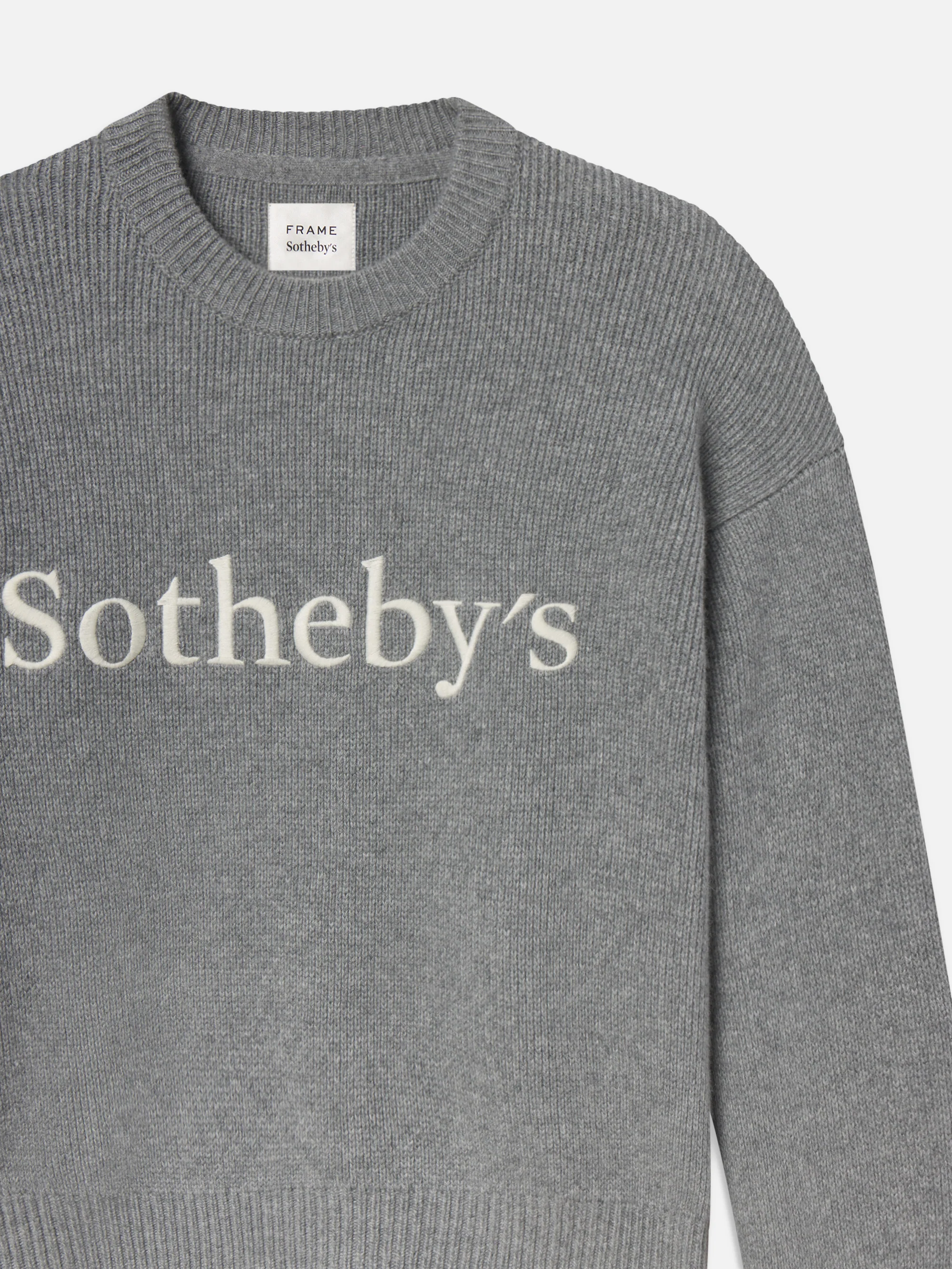 Sotheby's Unisex Cashmere Sweater -- Grey Melange - Image 4