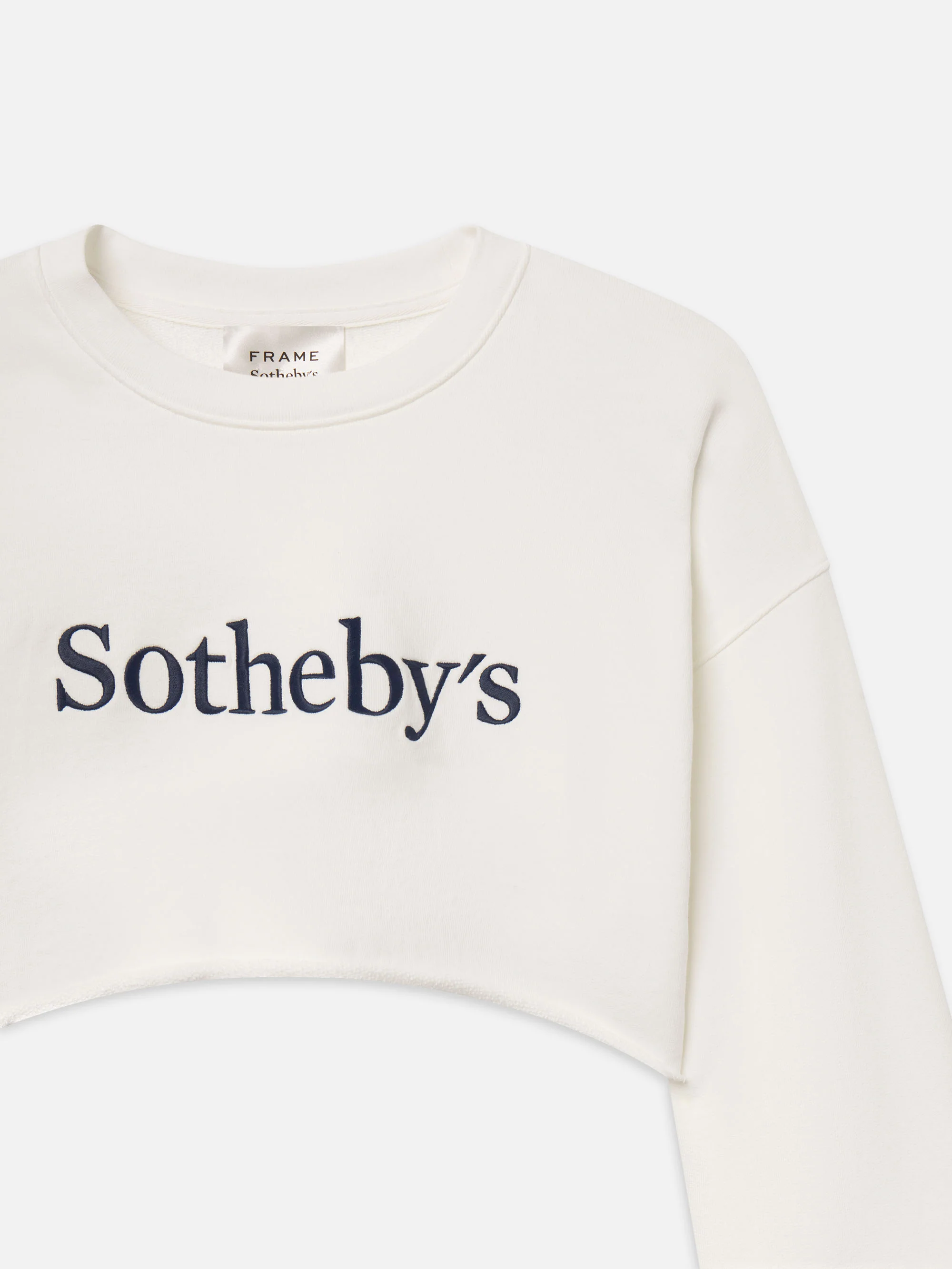 Sotheby’s Women's Cropped Sweatshirt -- Cream - Image 3