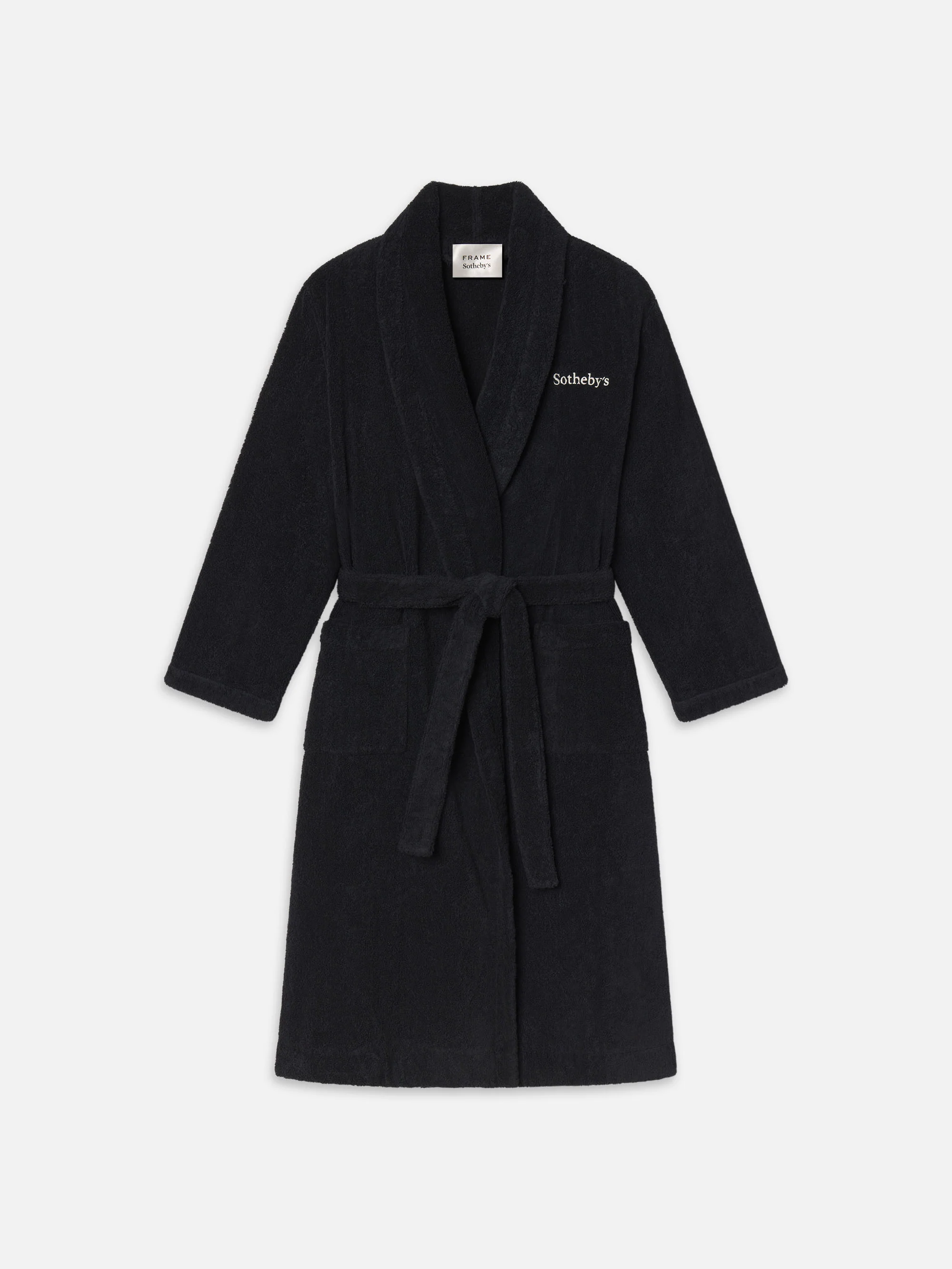 Sotheby’s Unisex Terry Bathrobe -- Navy