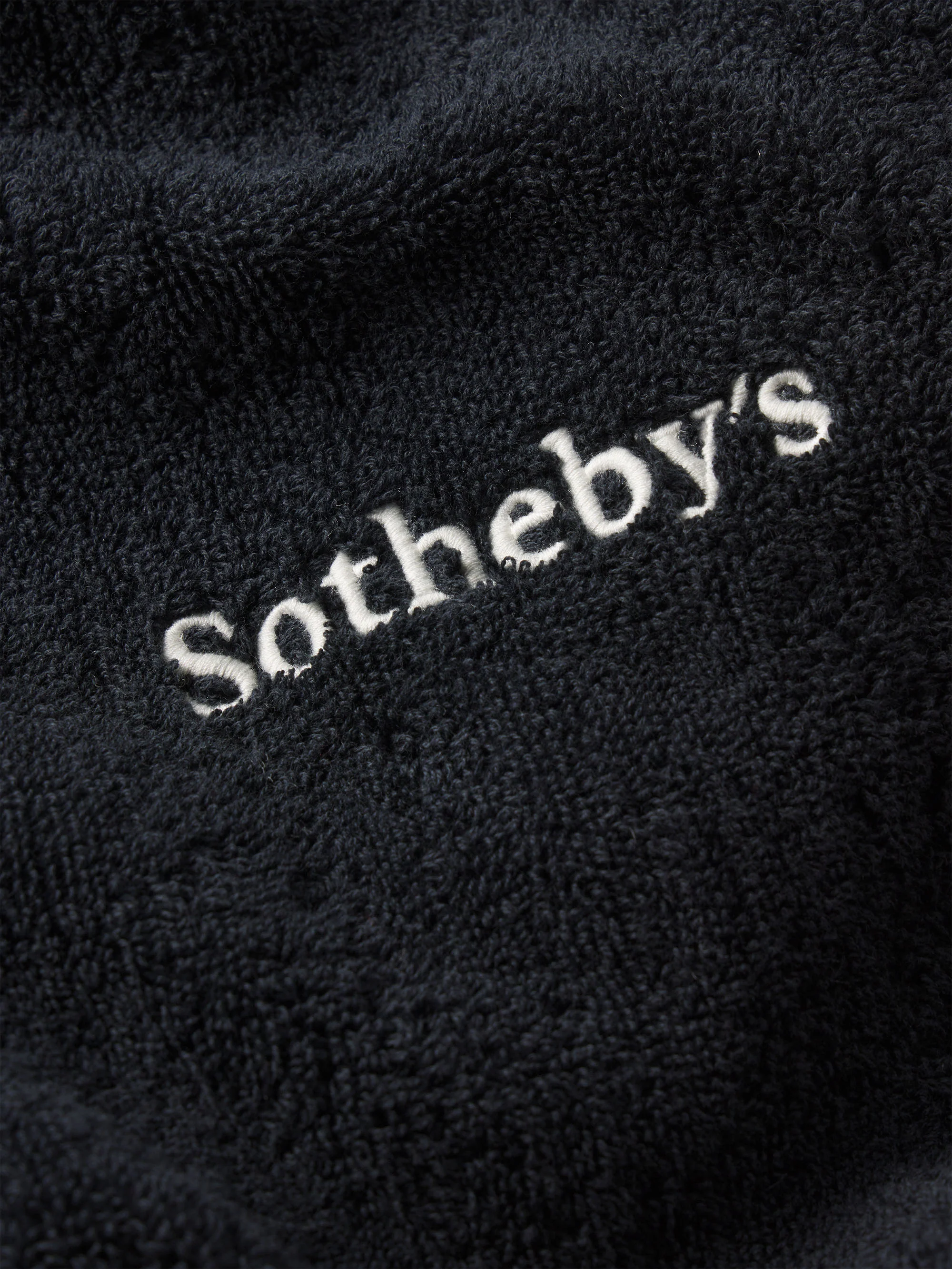 Sotheby’s Unisex Terry Bathrobe -- Navy - Image 2