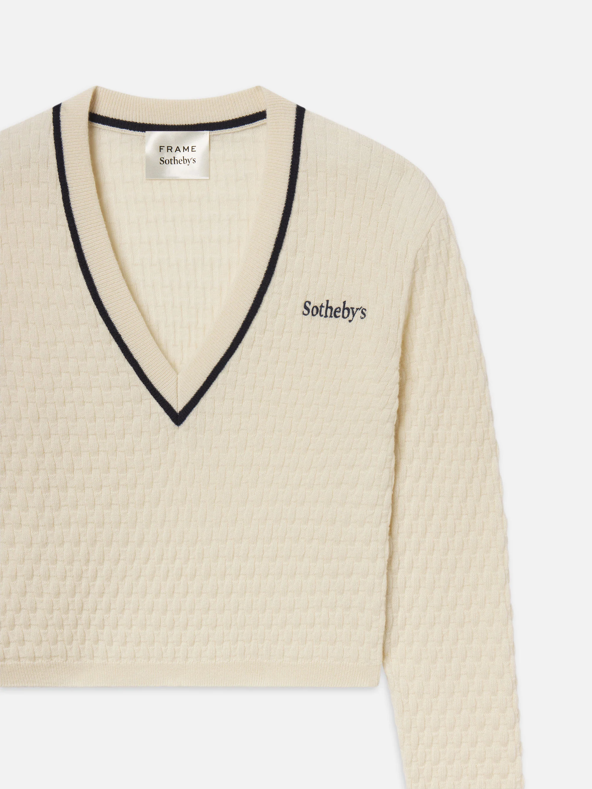 Sotheby’s Women's V-Neck Sweater -- Cream - Image 4