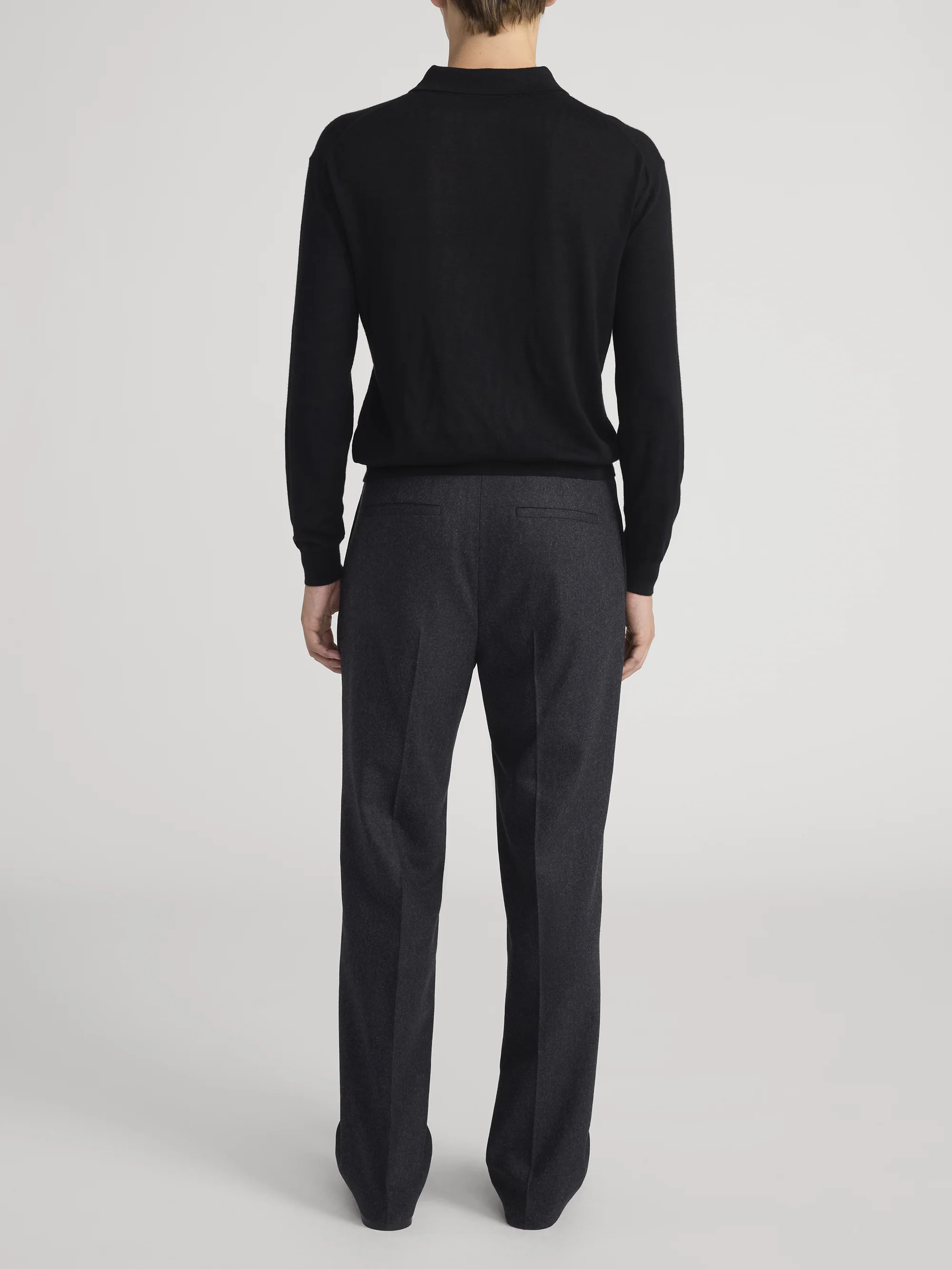 Straight Leg Trousers -- Dark Charcoal - Image 5