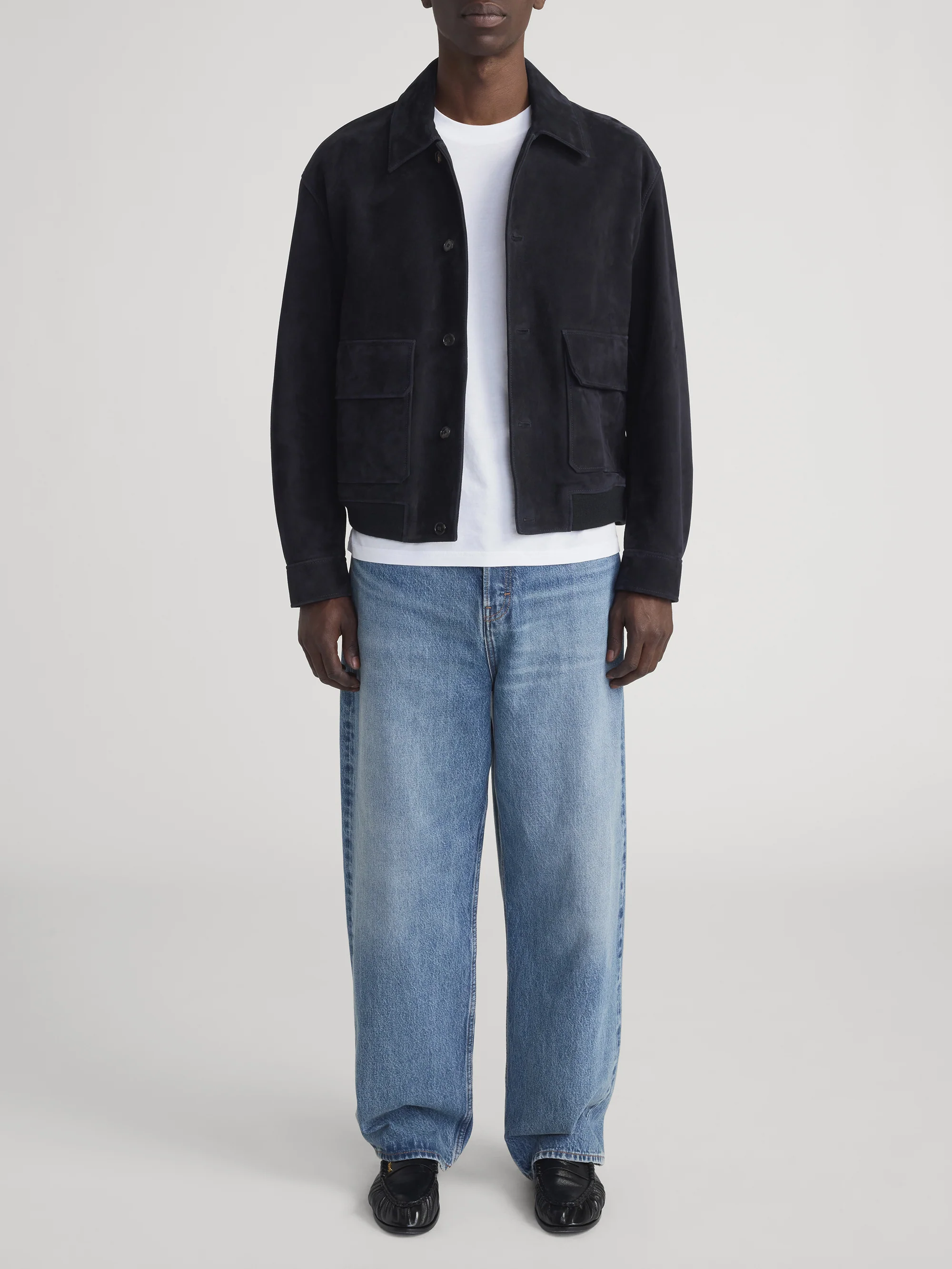 Suede Blouson -- Dark Navy - Image 2