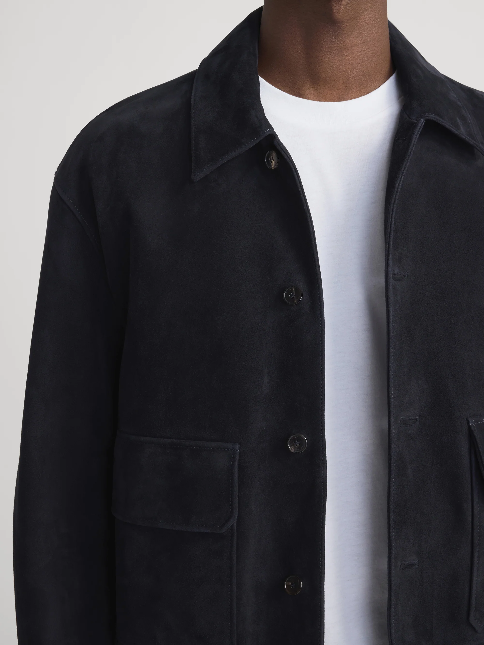 Suede Blouson -- Dark Navy - Image 4