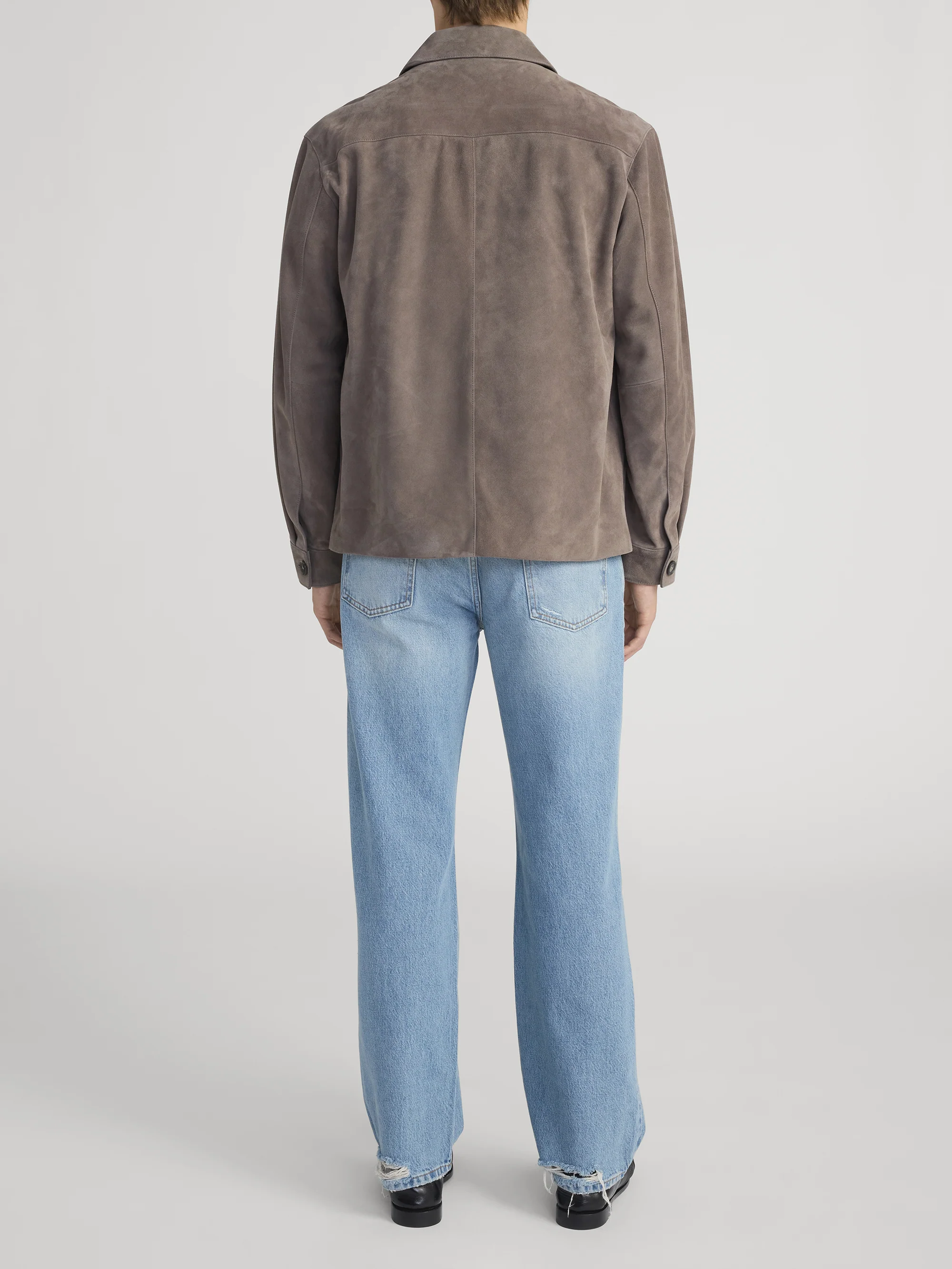 Suede Chore Coat -- Light Taupe - Image 6