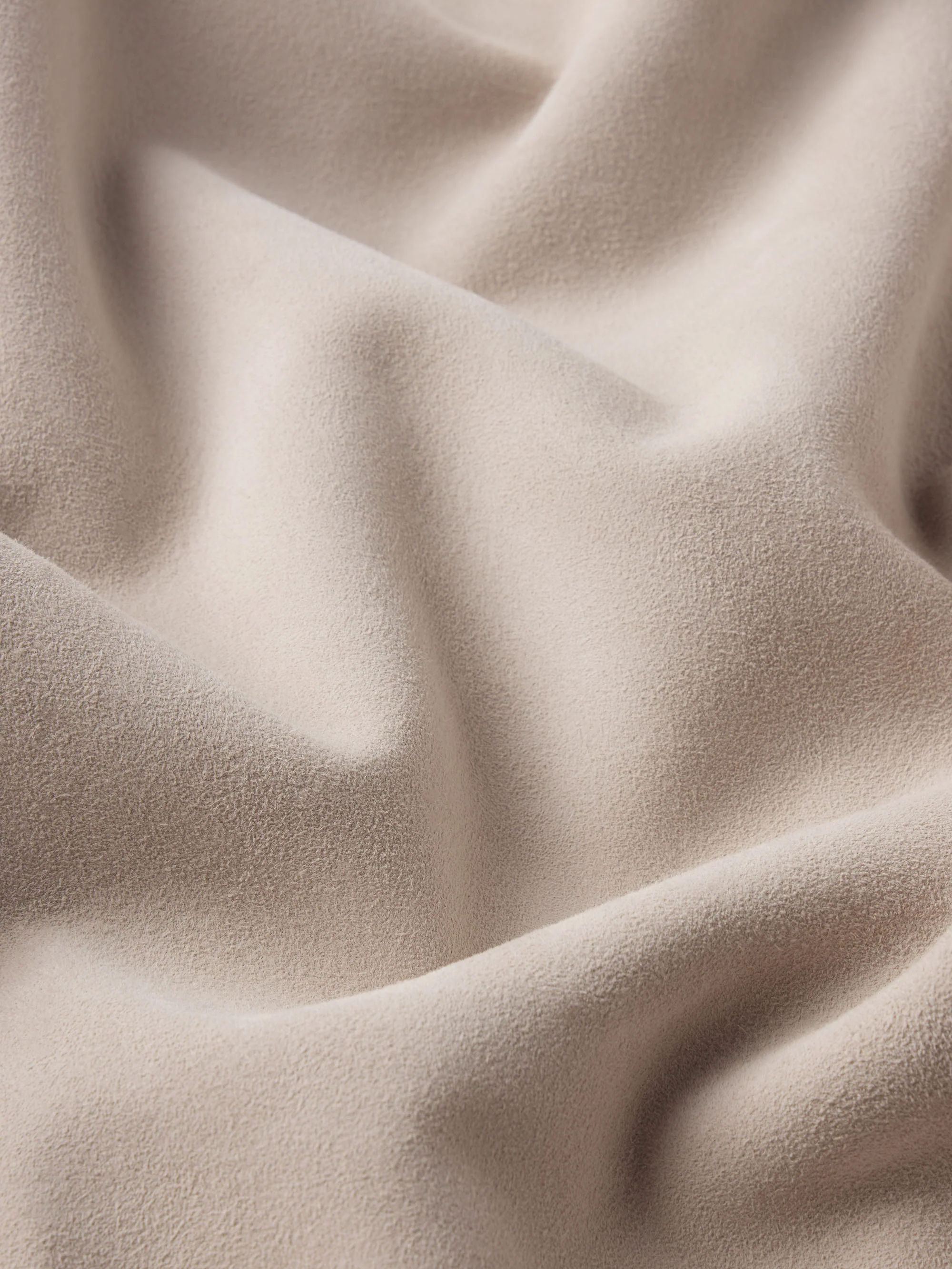 Suede Overshirt -- Stone Beige - Image 3