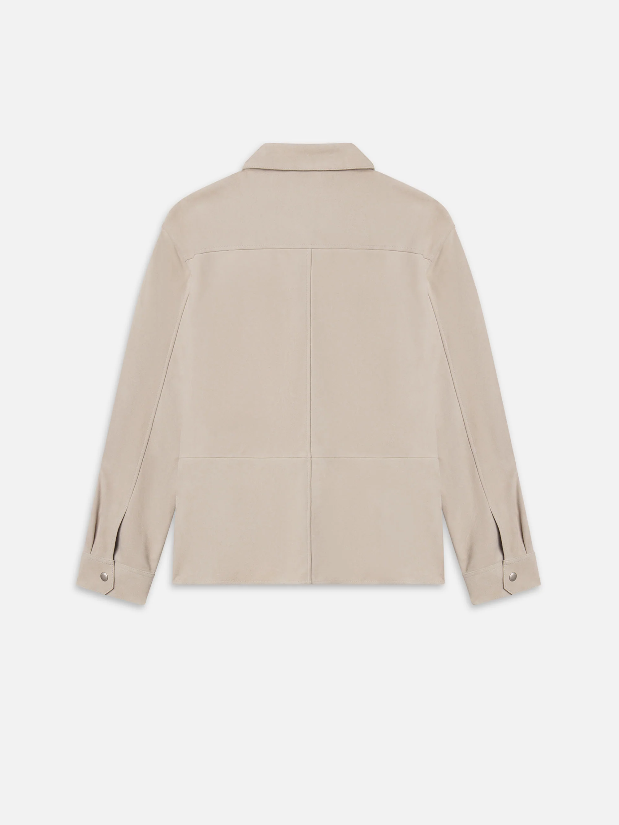 Suede Overshirt -- Stone Beige - Image 5