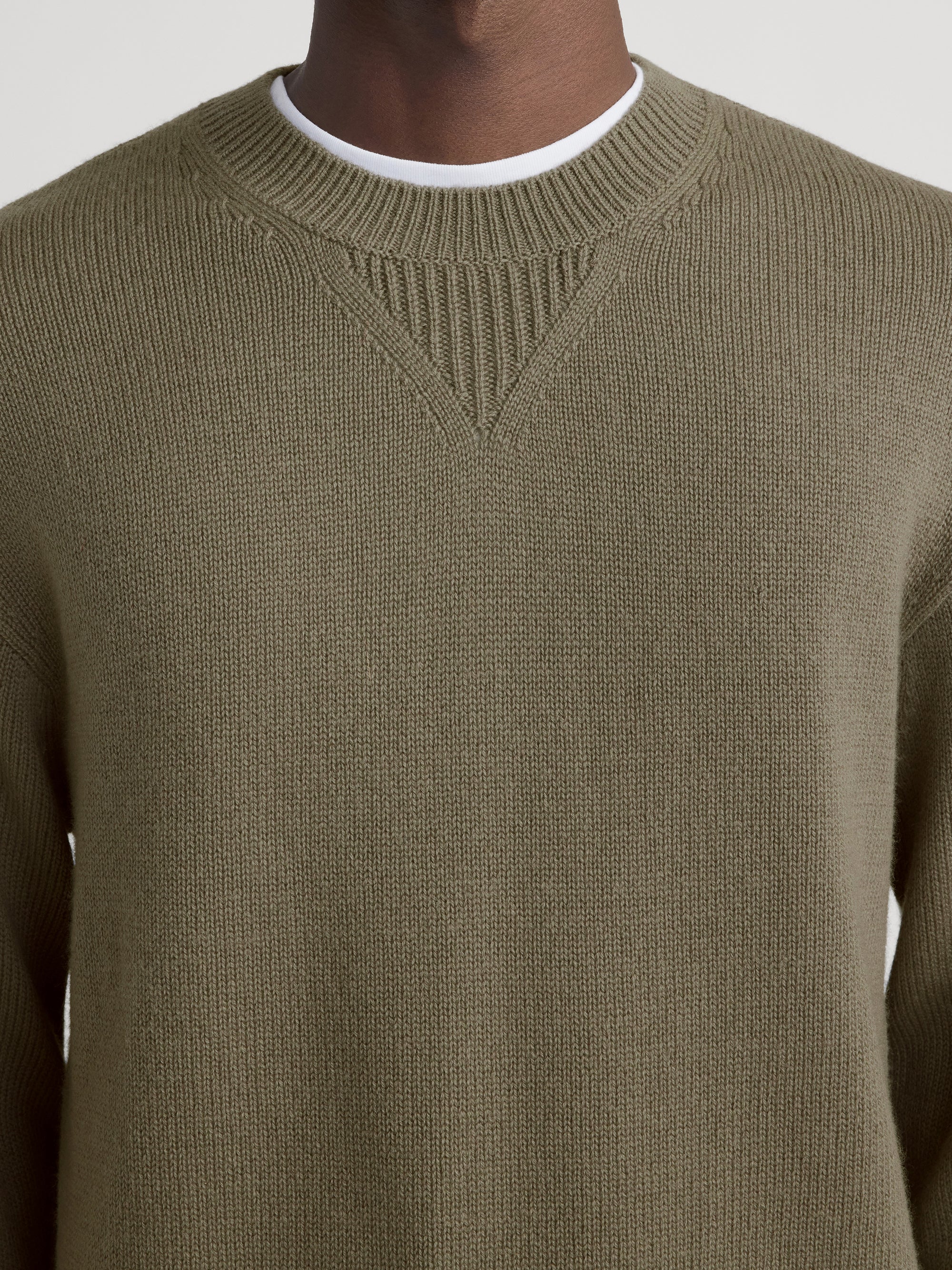Suede Patch Sweater -- Light Taupe - Image 4