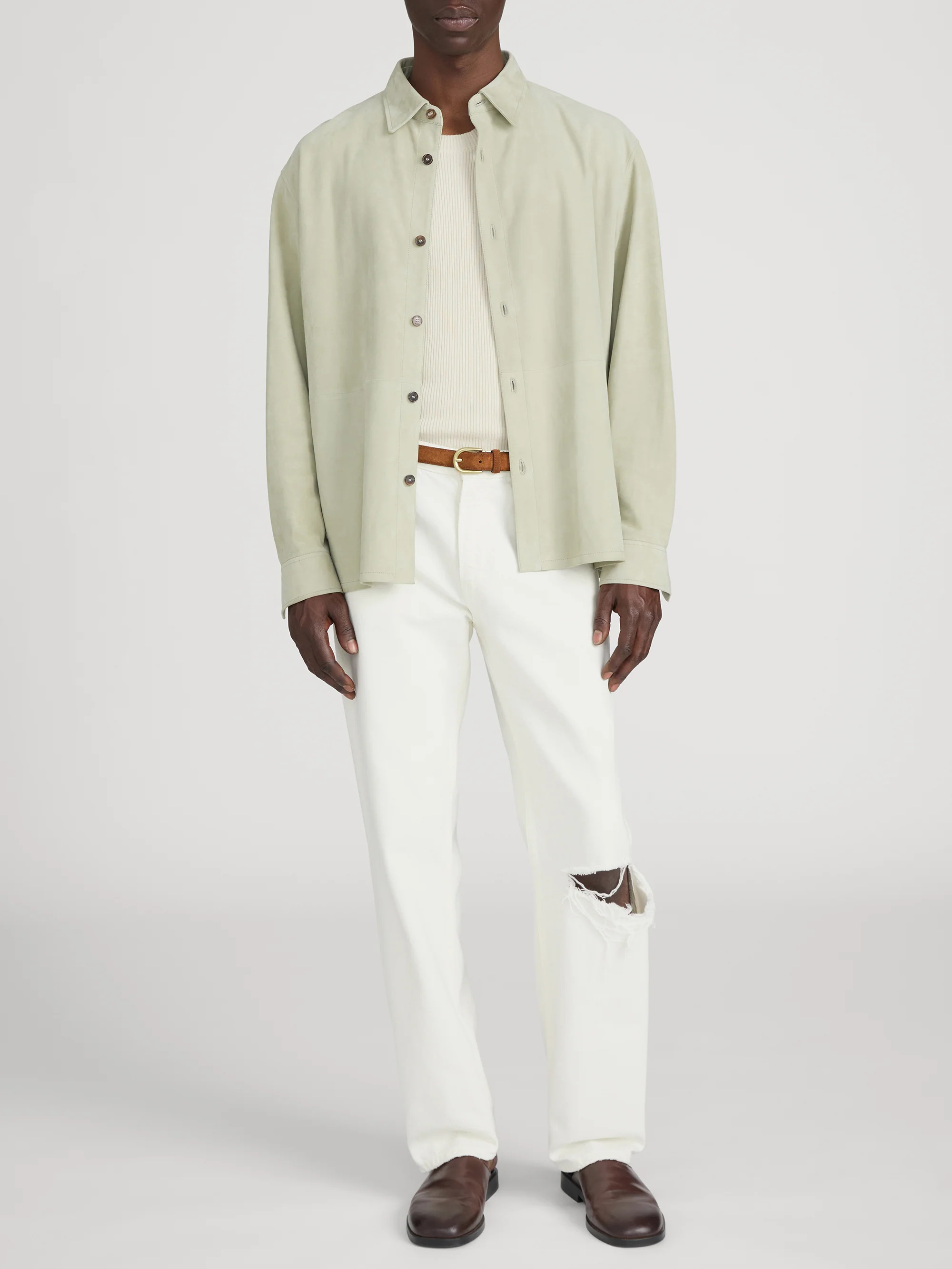 Suede Shirt -- Moss Green - Image 2