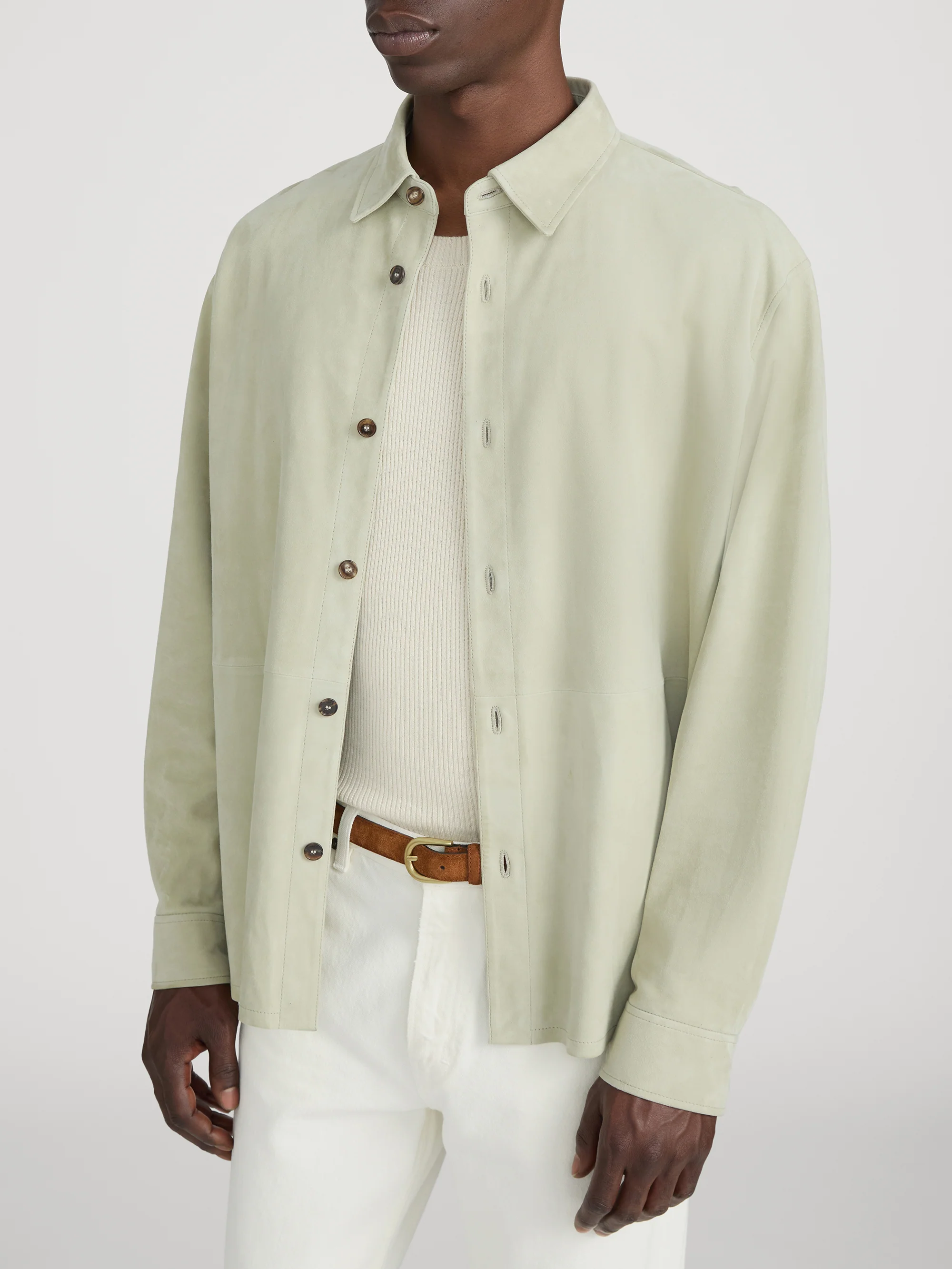 Suede Shirt -- Moss Green - Image 4