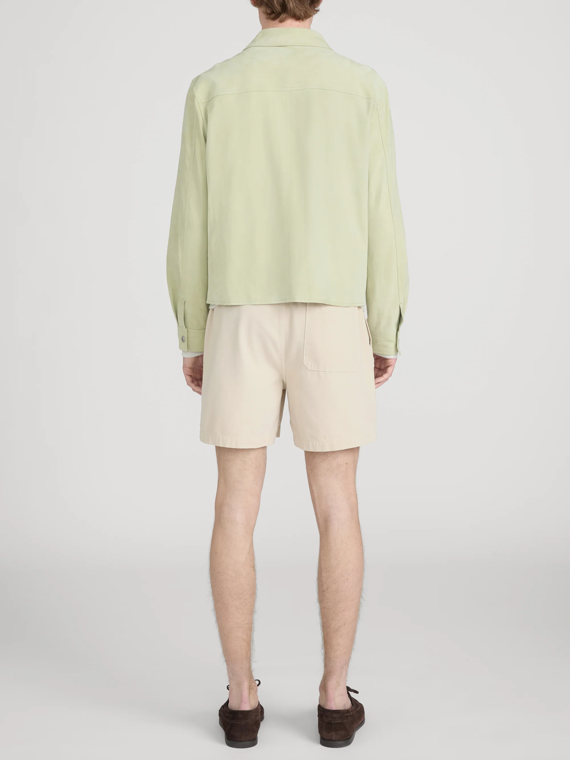 Suede Trucker Jacket -- Soft Pistachio - Image 5