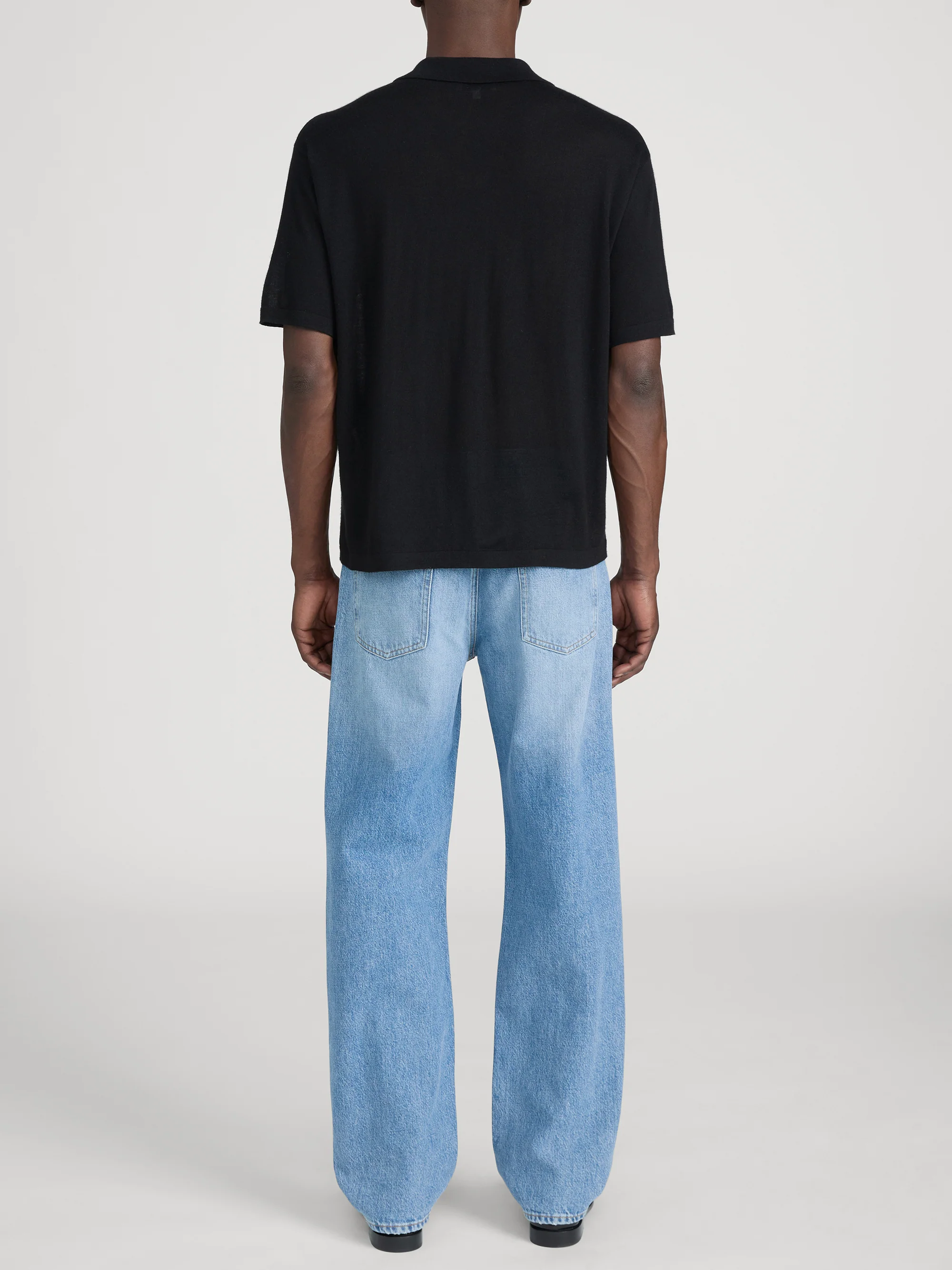 Superfine Polo Sweater -- Black - Image 6