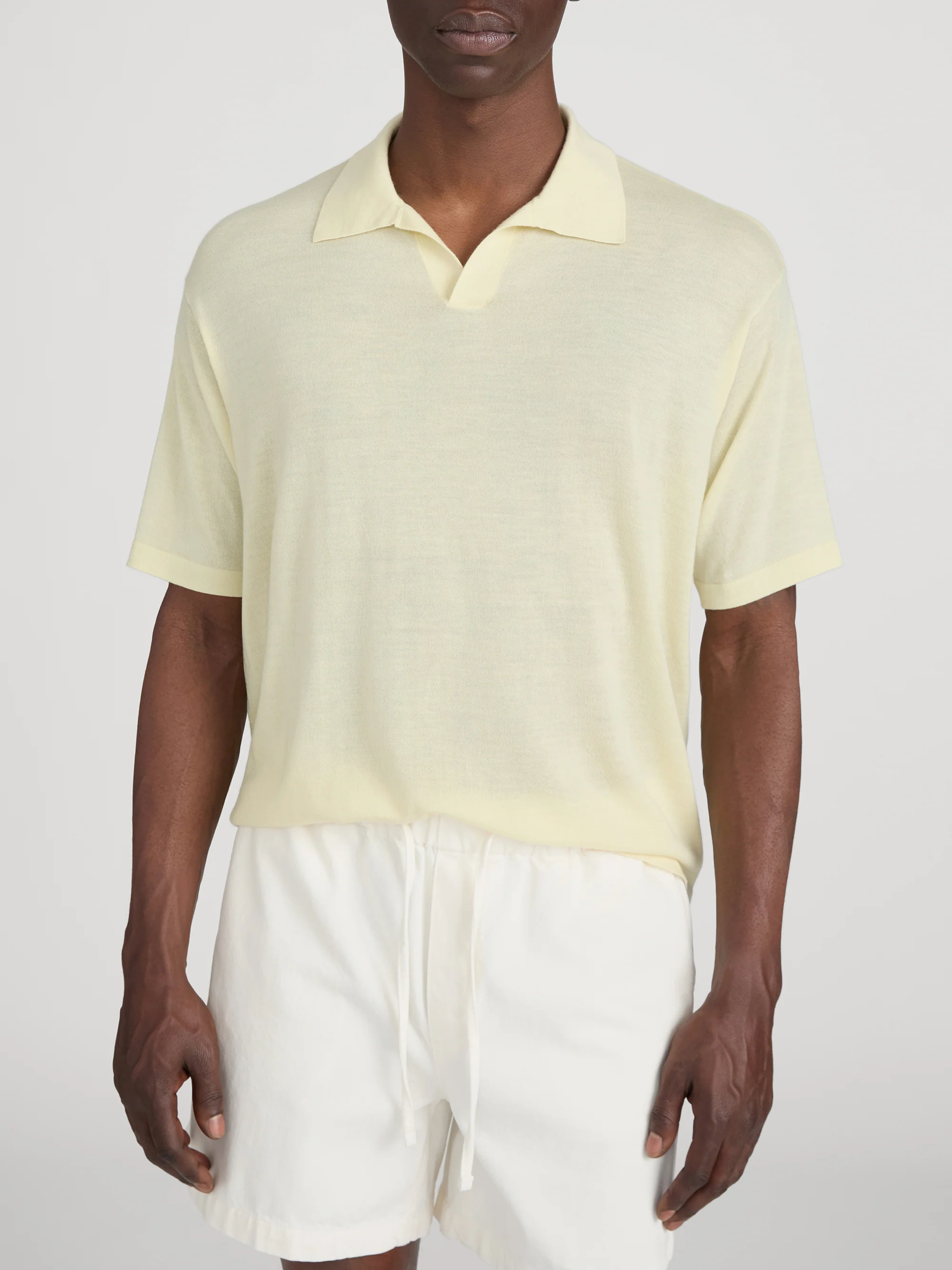 Superfine Polo Sweater -- Pale Yellow - Image 3