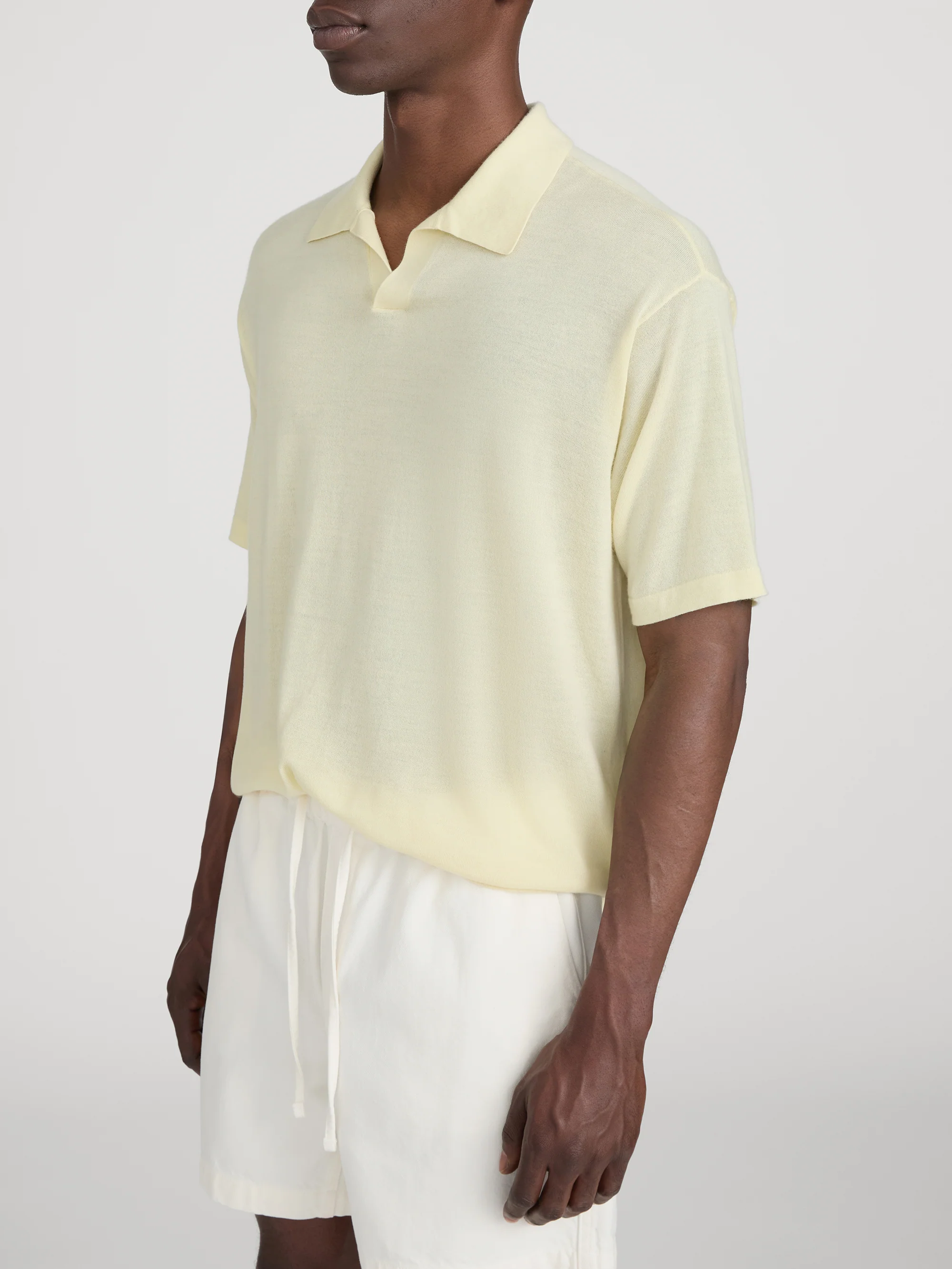 Superfine Polo Sweater -- Pale Yellow - Image 4
