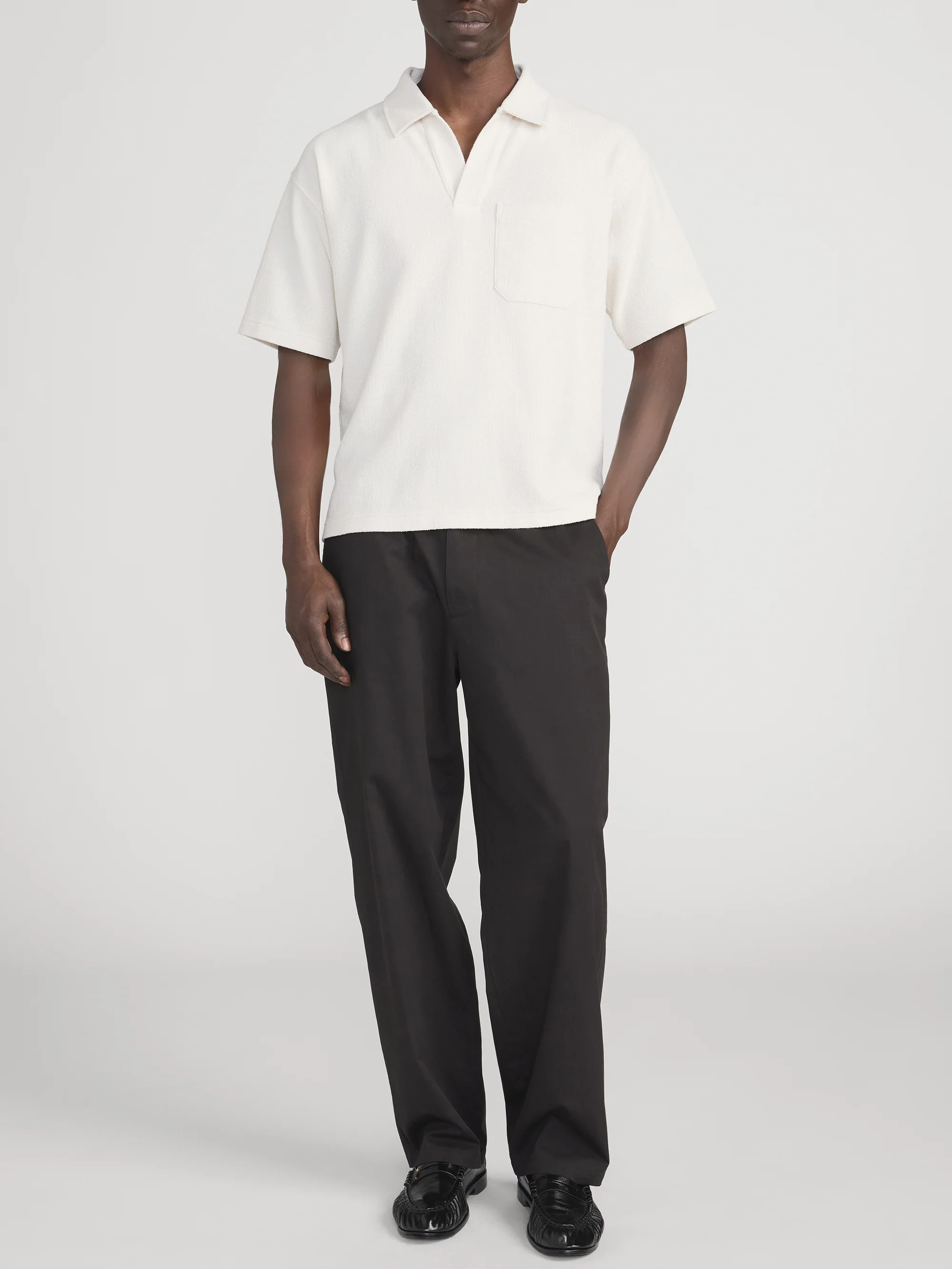 Textured Polo -- Light Stone - Image 2