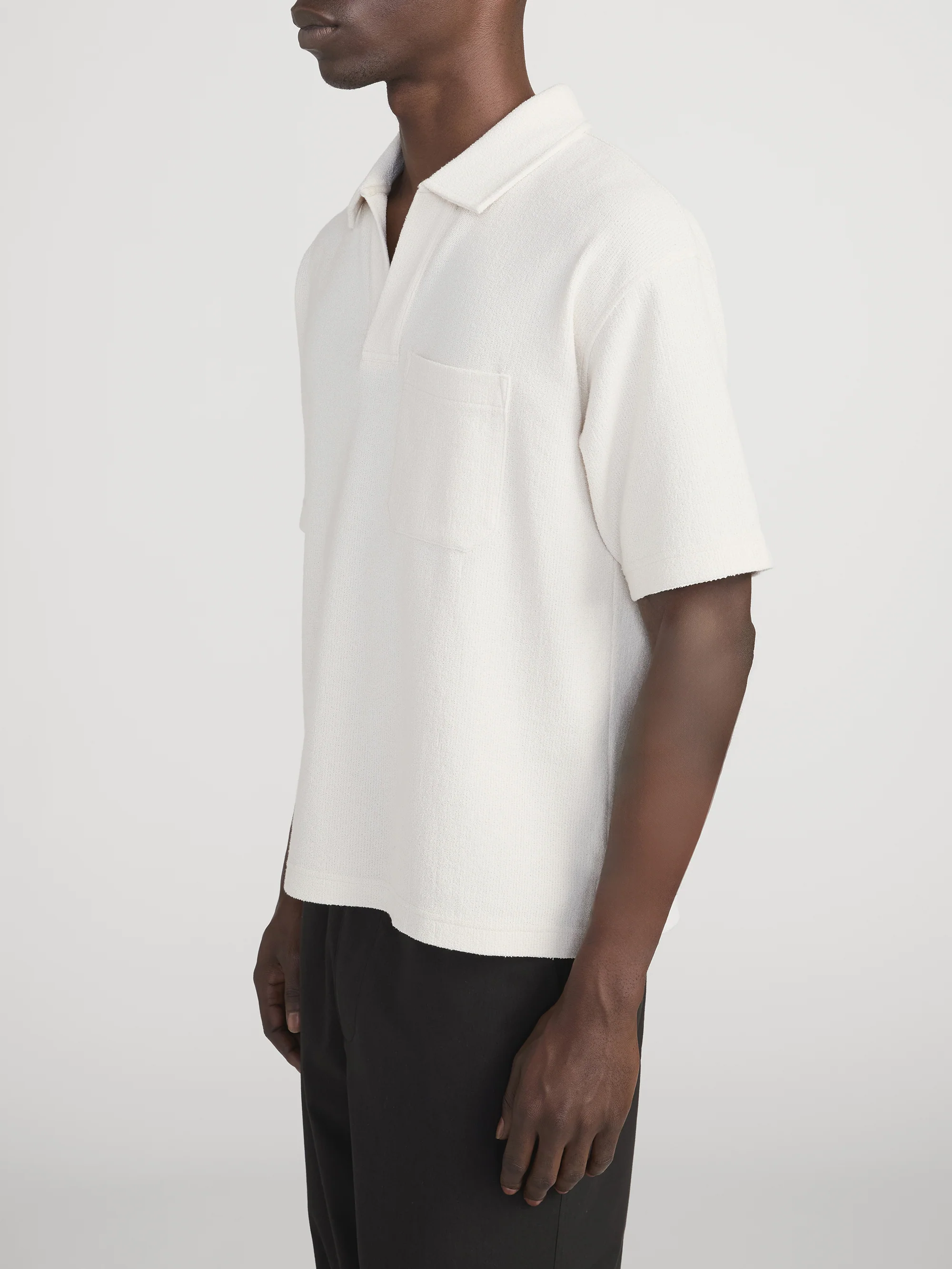 Textured Polo -- Light Stone - Image 4