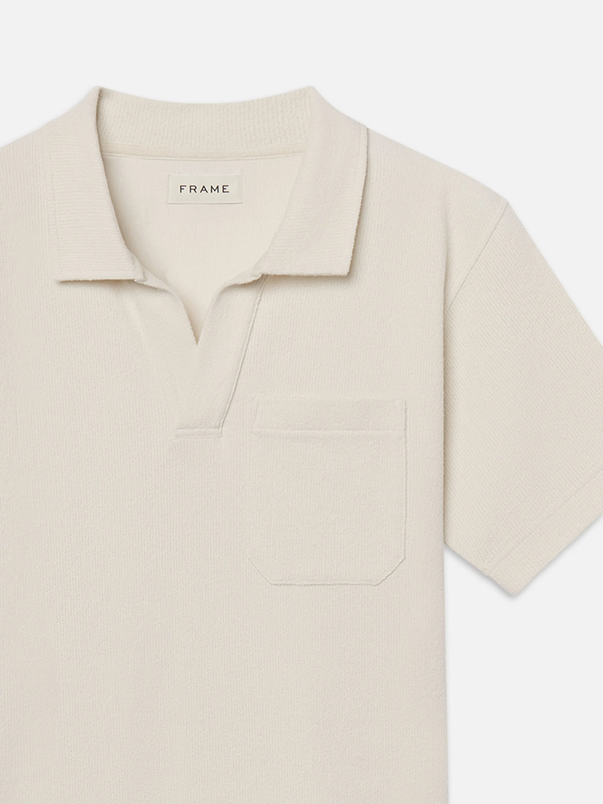 Textured Polo -- Light Stone - Image 8
