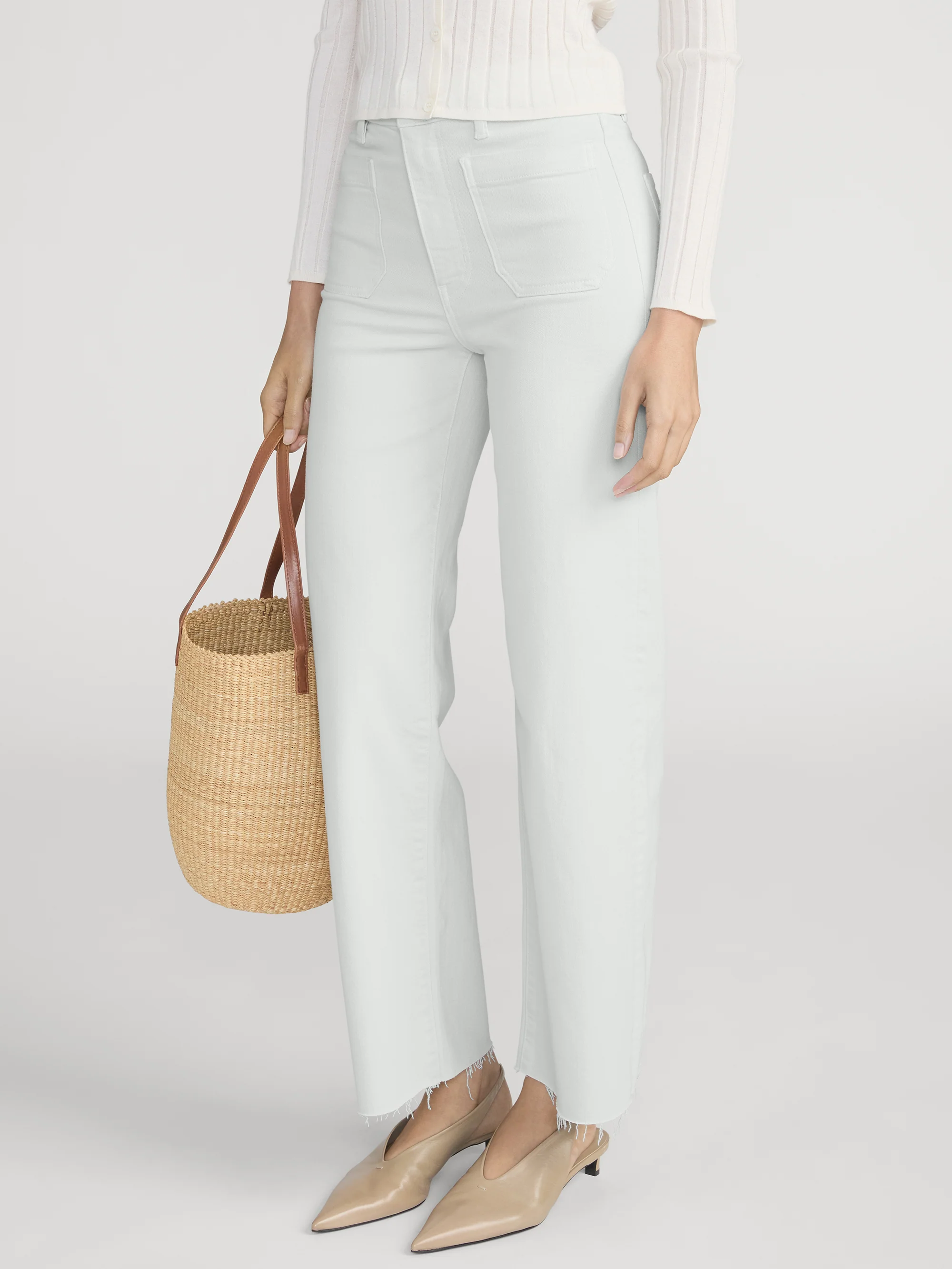 The Anchor Pant -- Ocean Haze Raw Fray - Image 4