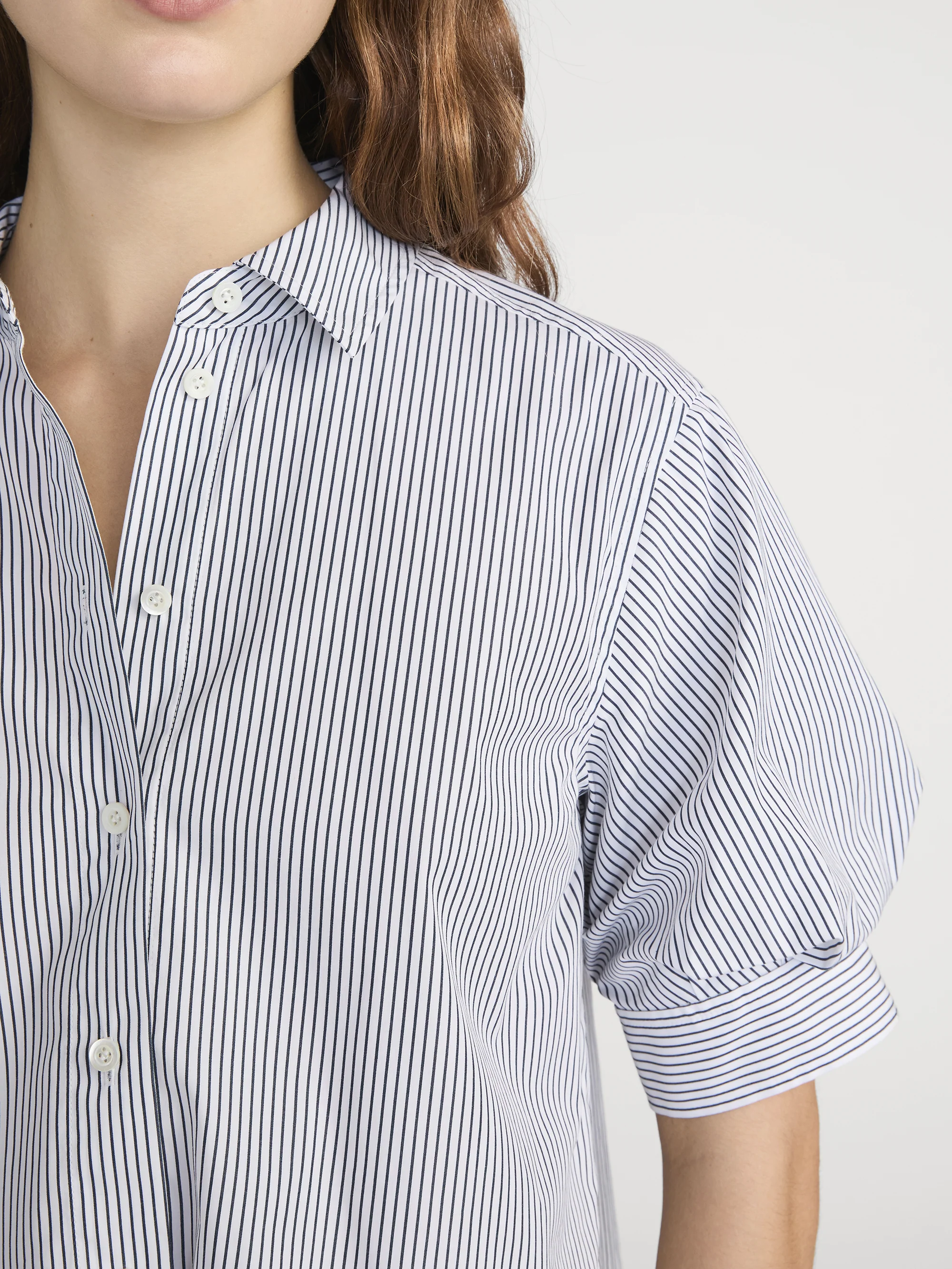 The Billow Sleeve Shirt -- Navy Stripe - Image 5