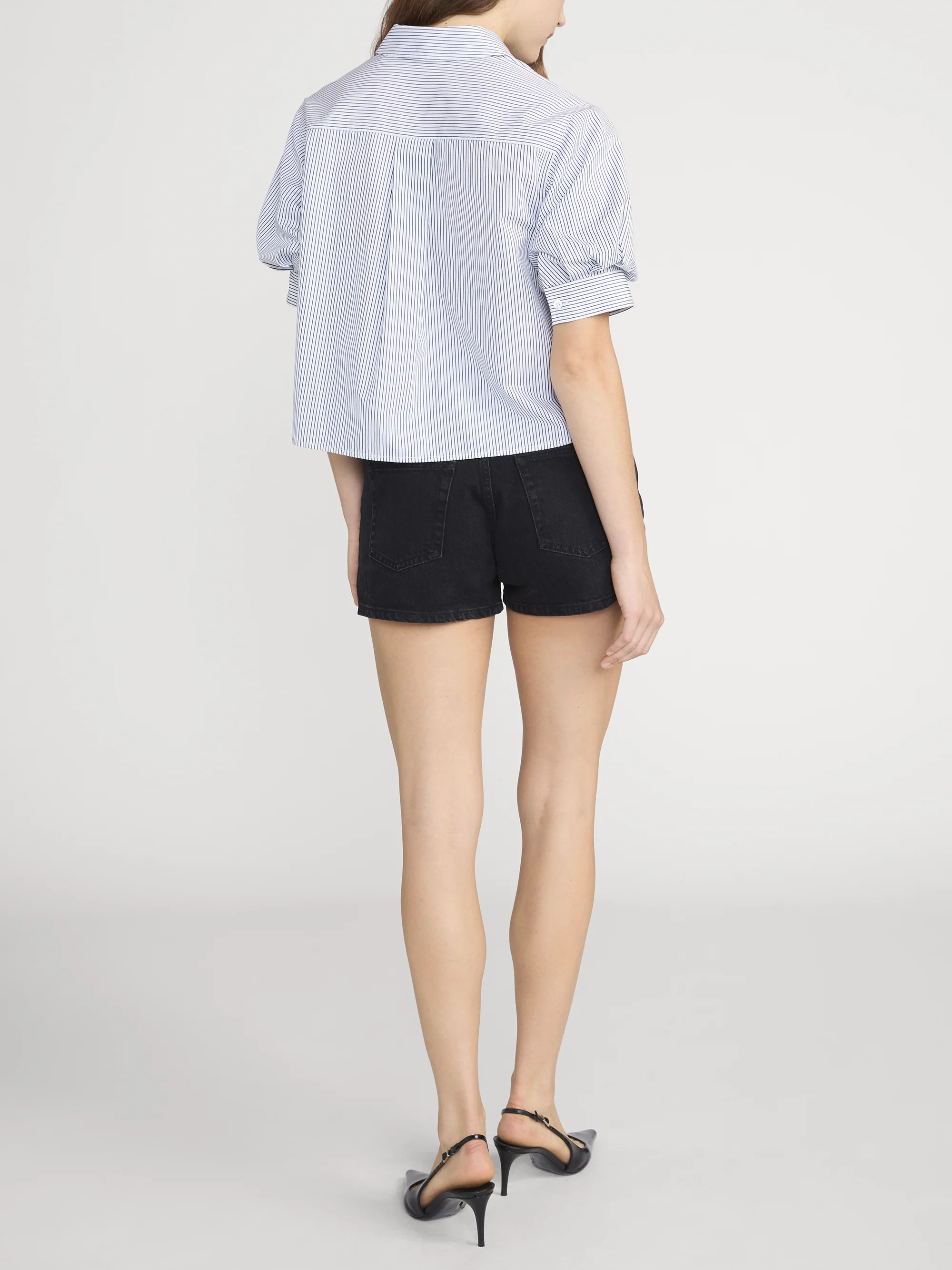 The Billow Sleeve Shirt -- Navy Stripe - Image 6