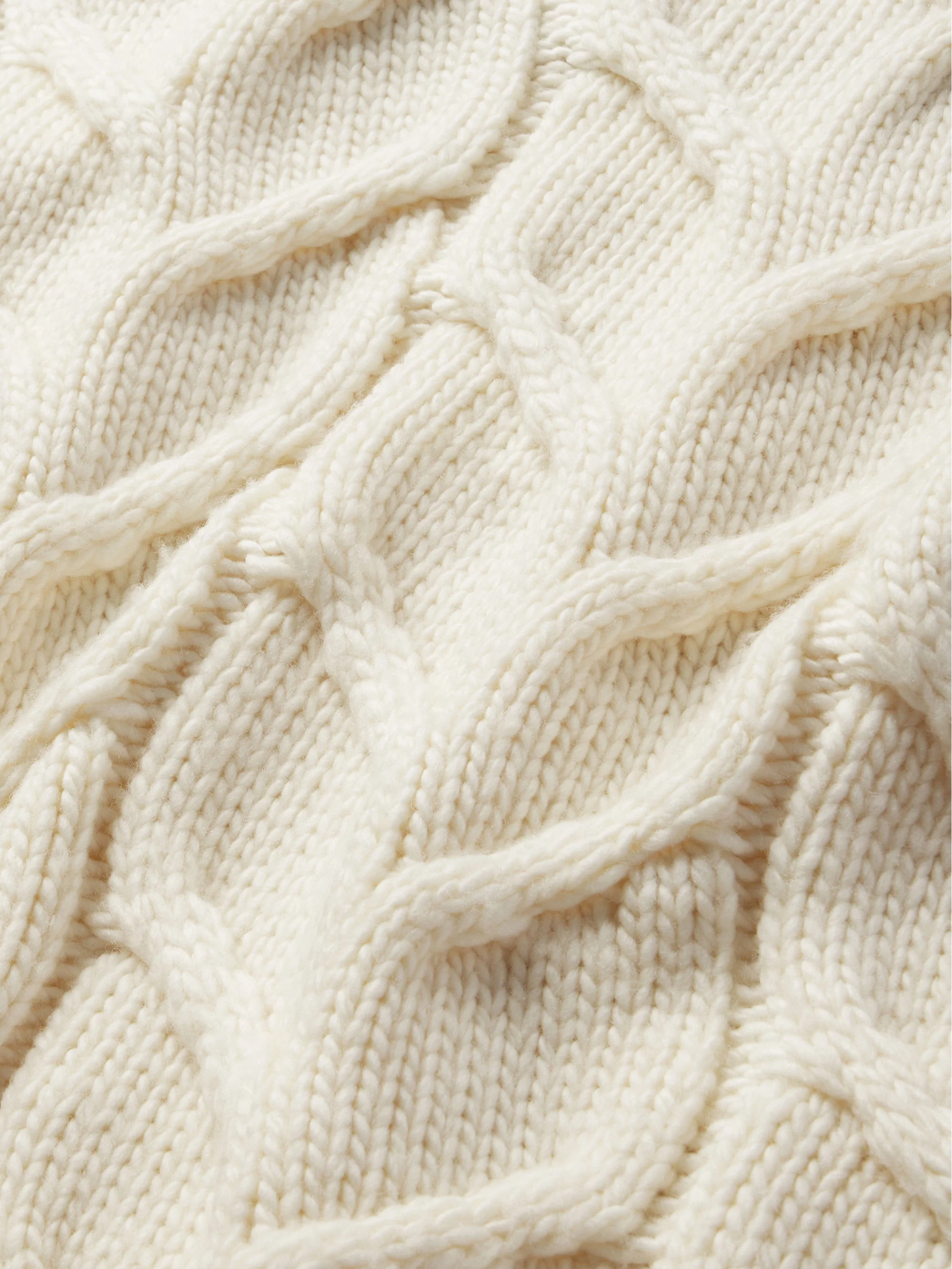 The Cable Funnel Sweater -- Cream - Image 4