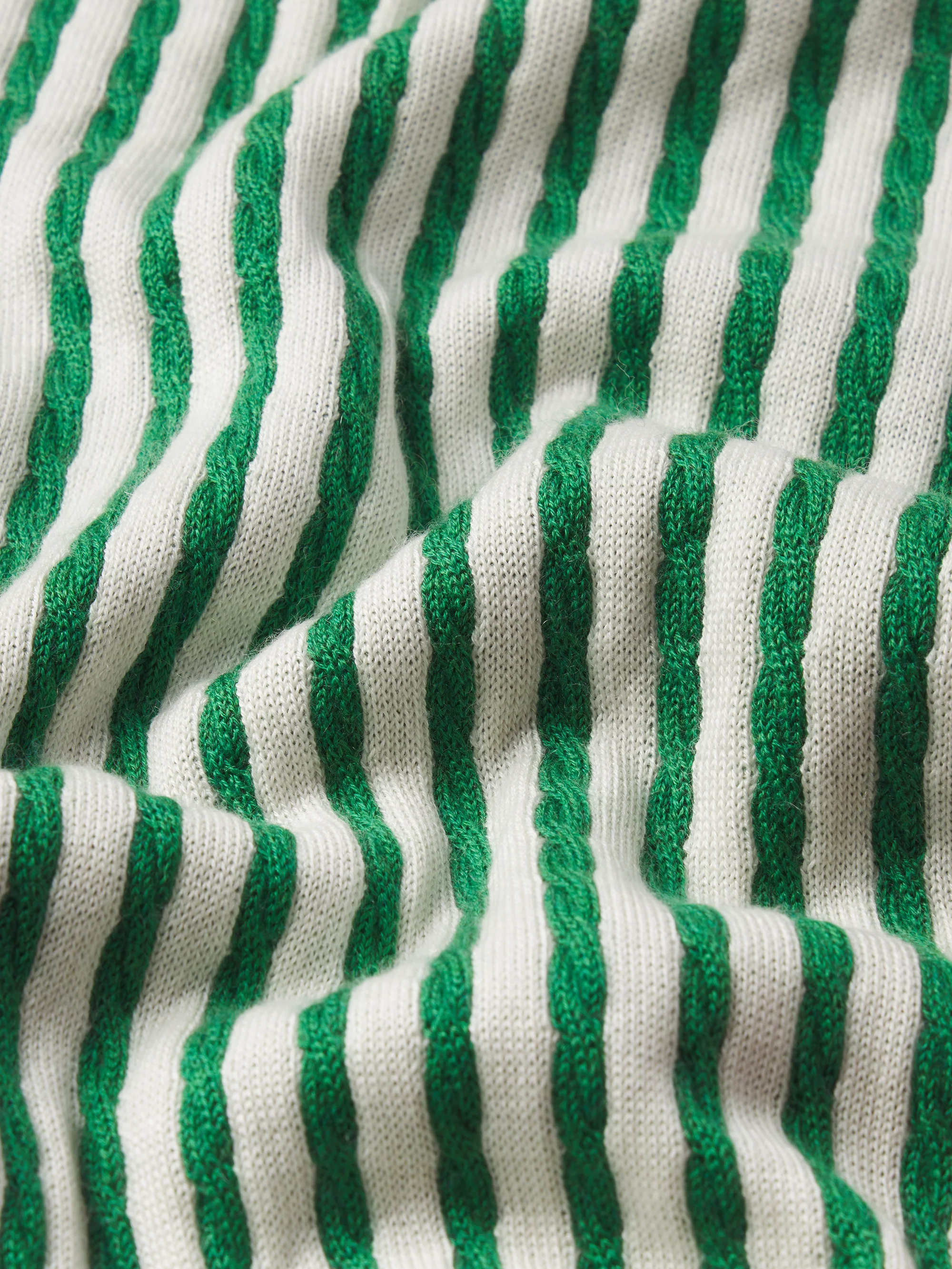 The Cable Polo Dress -- Kelly Green Multi - Image 3