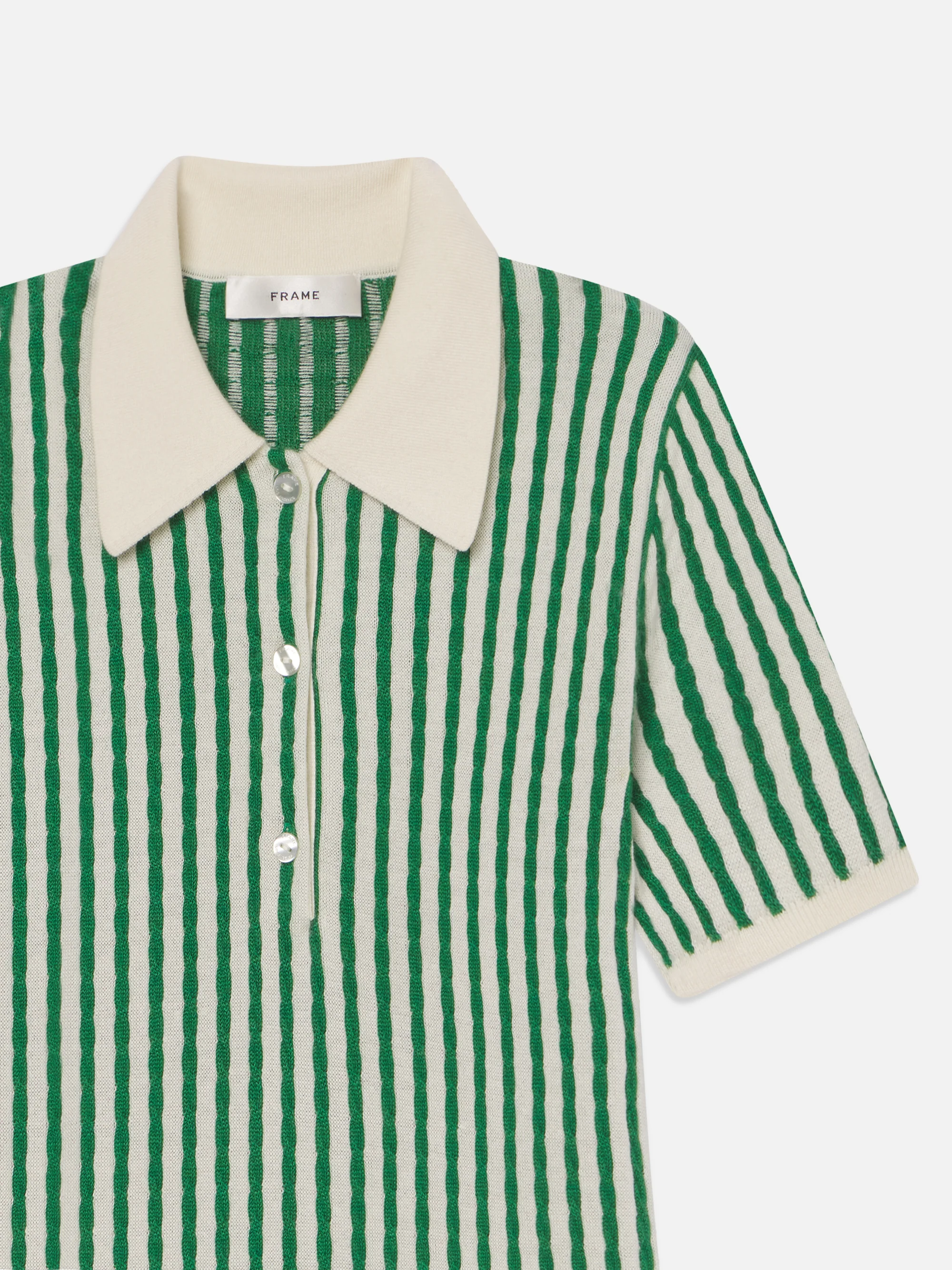 The Cable Polo Dress -- Kelly Green Multi - Image 4