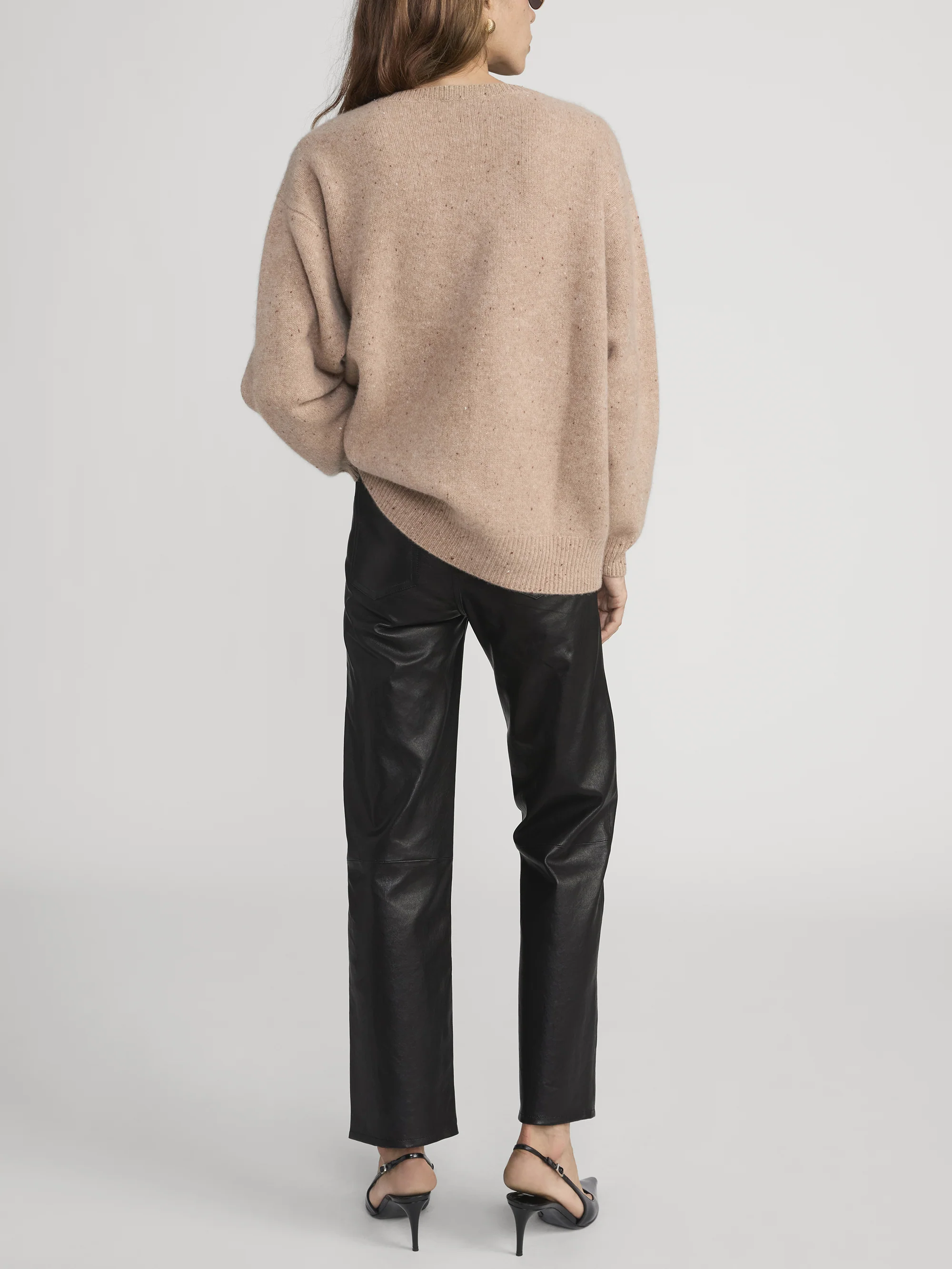 The Cashmere V Sweater -- Light Camel - Image 6