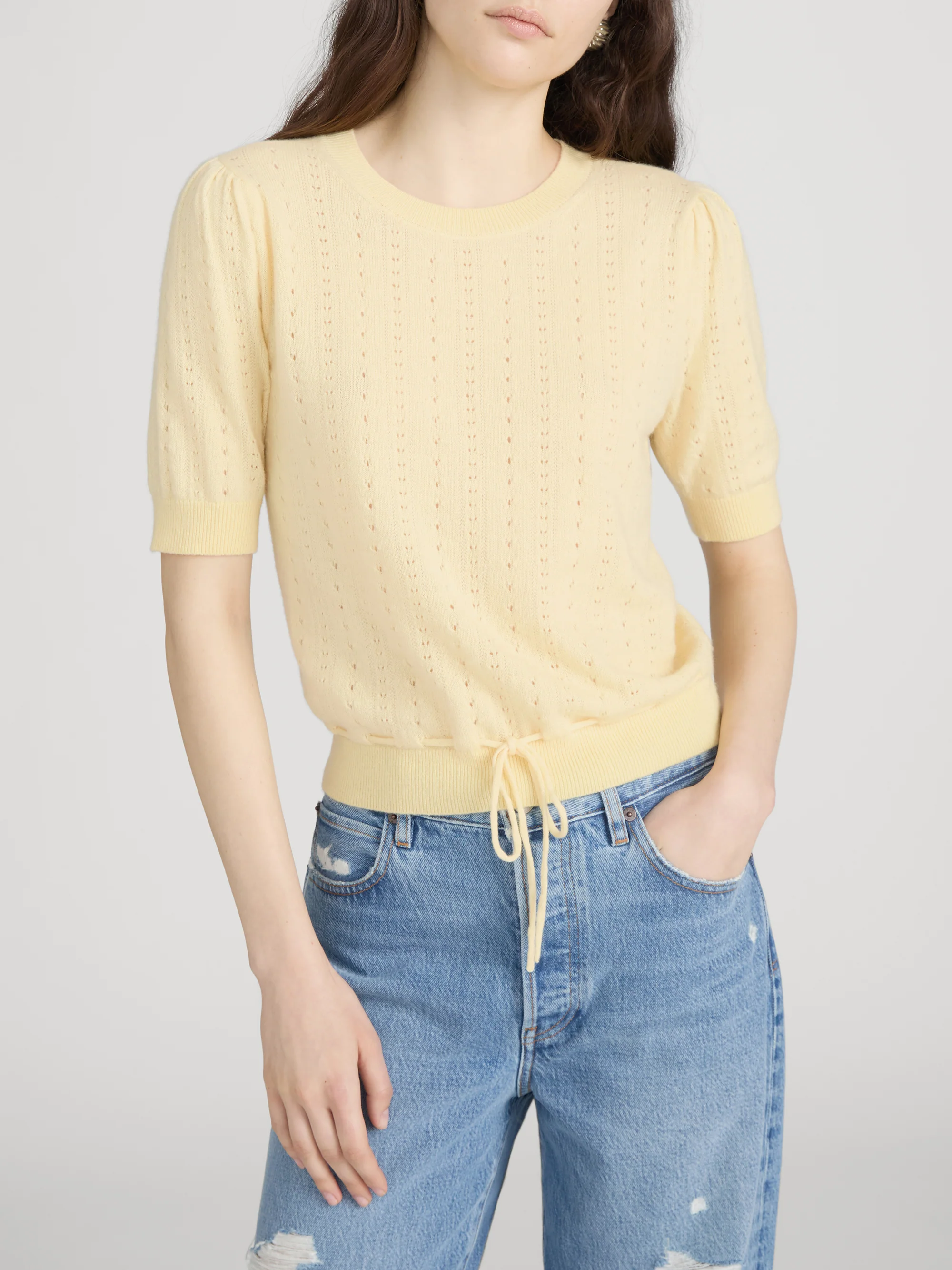 The Cashmere Charm Sweater -- Canary - Image 3
