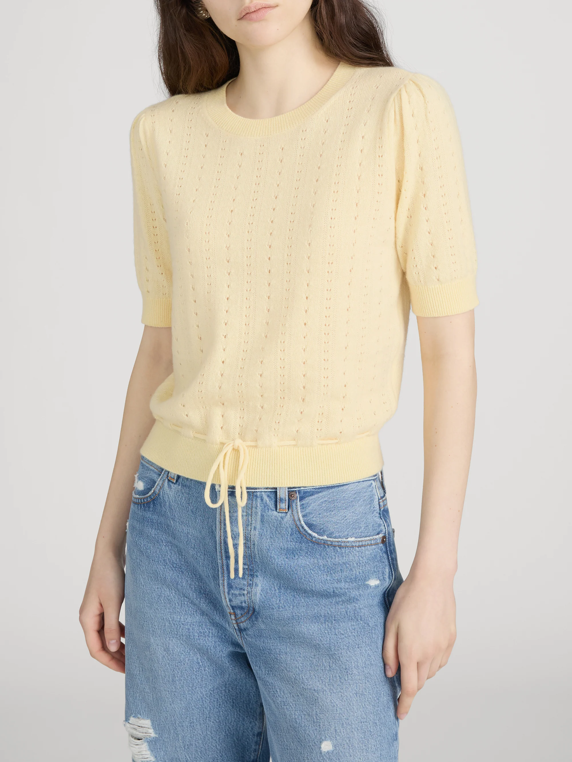 The Cashmere Charm Sweater -- Canary - Image 4