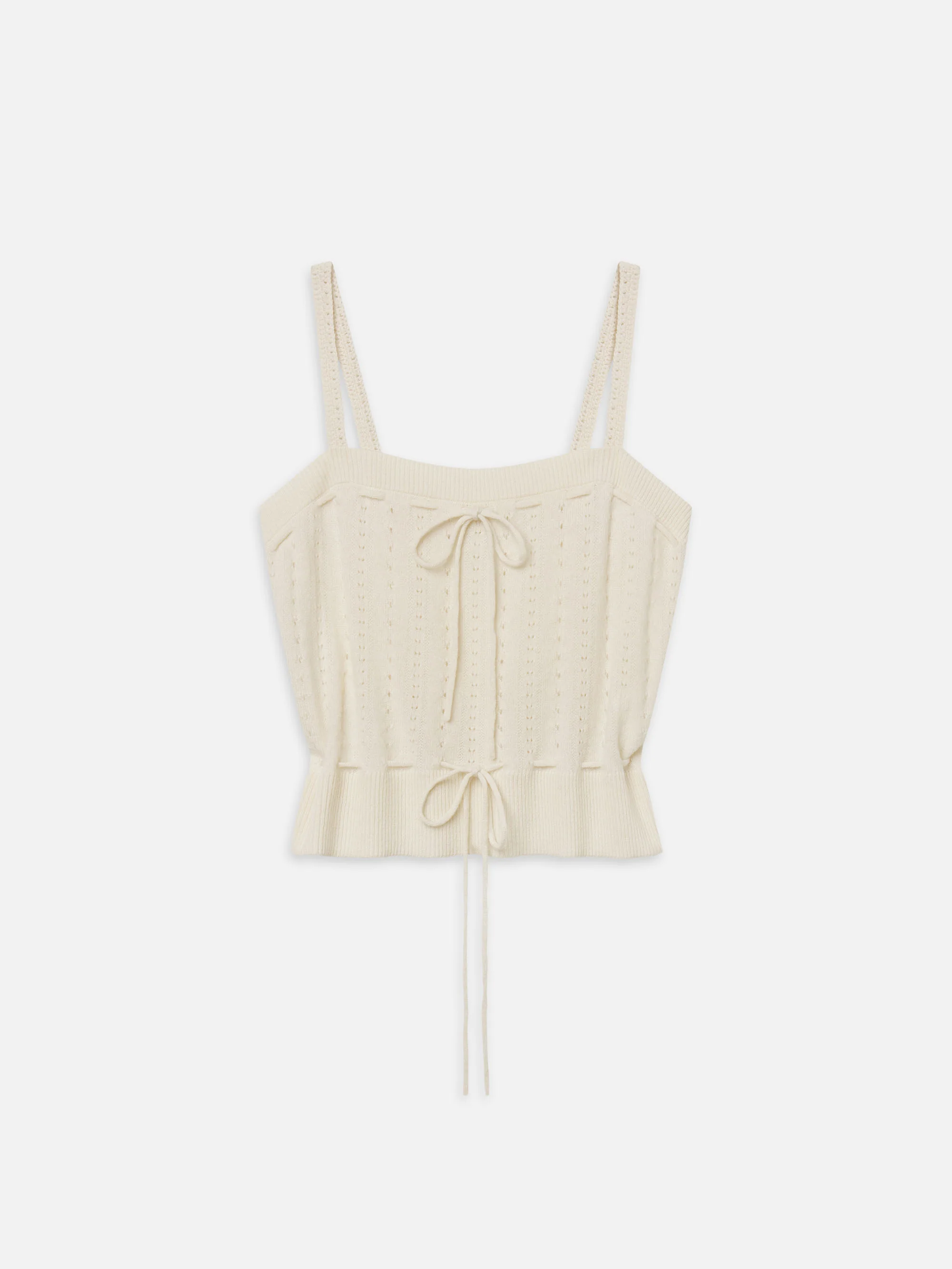 The Cashmere Charm Tank -- Cream