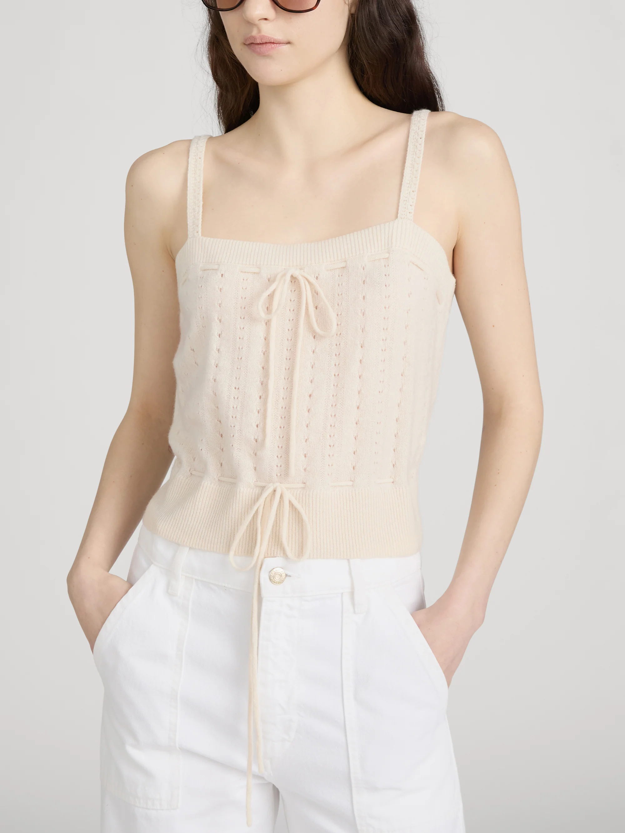 The Cashmere Charm Tank -- Cream - Image 3