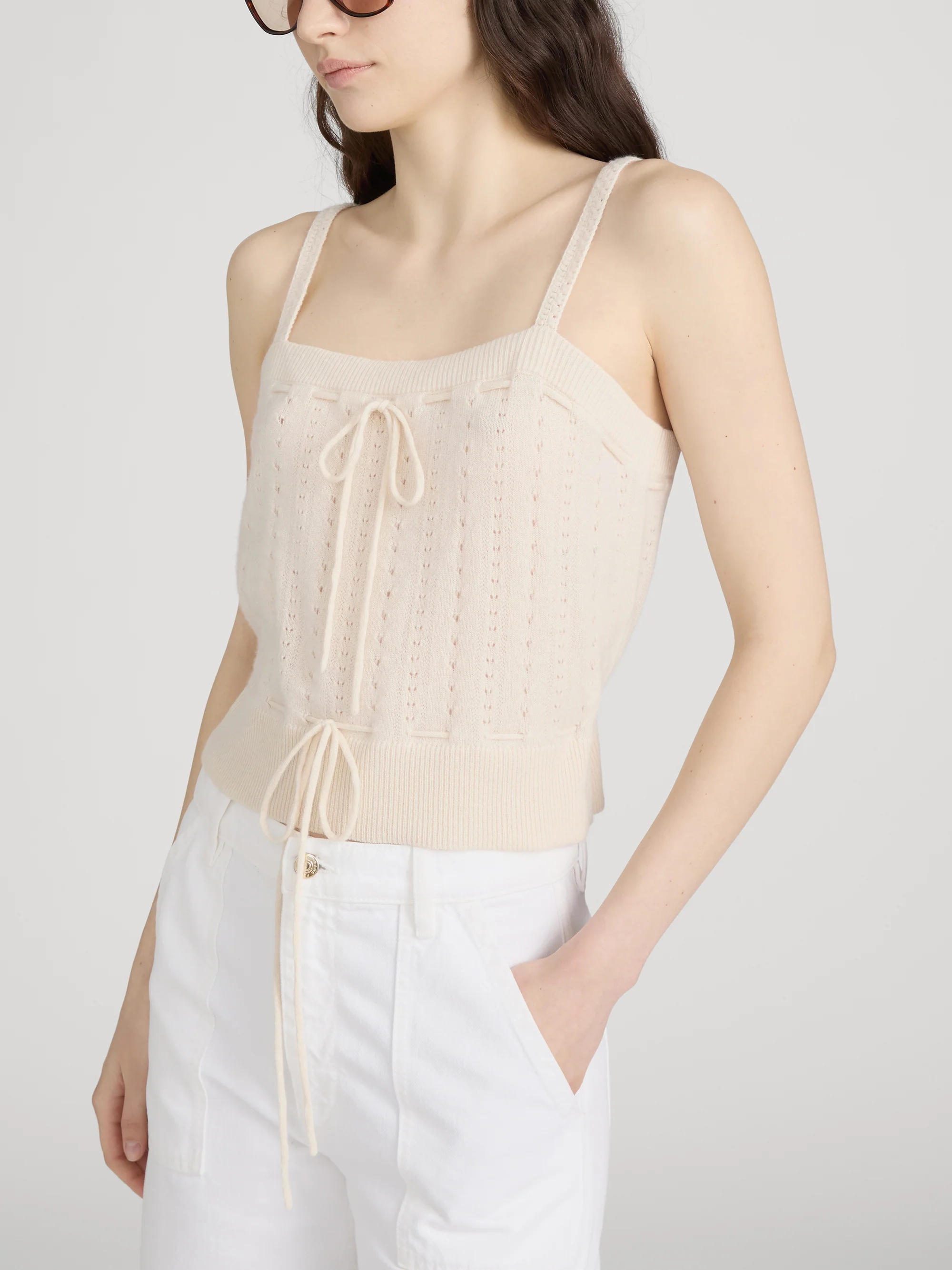 The Cashmere Charm Tank -- Cream - Image 4