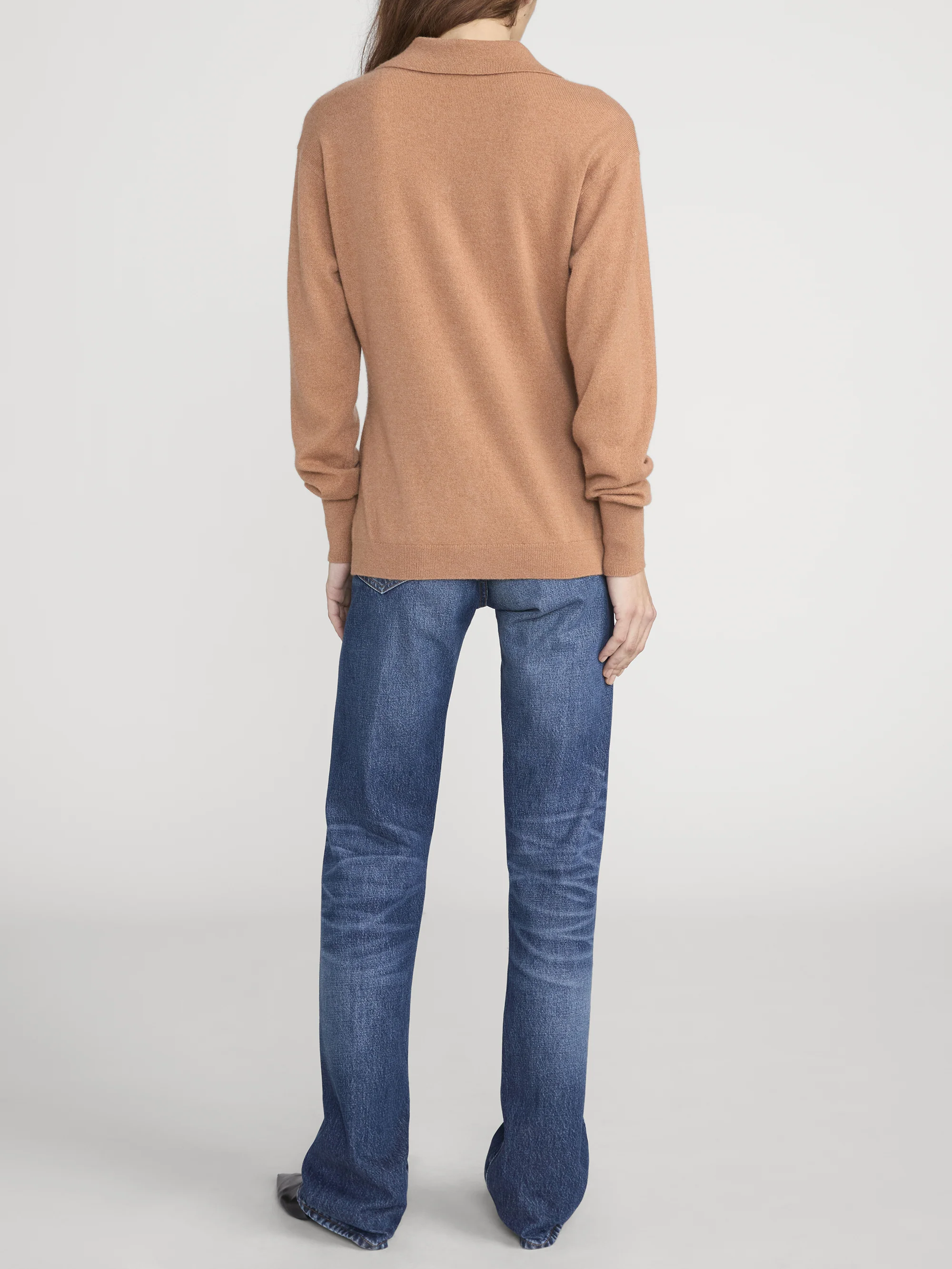 The Cashmere Collared Cardi -- Light Camel - Image 6