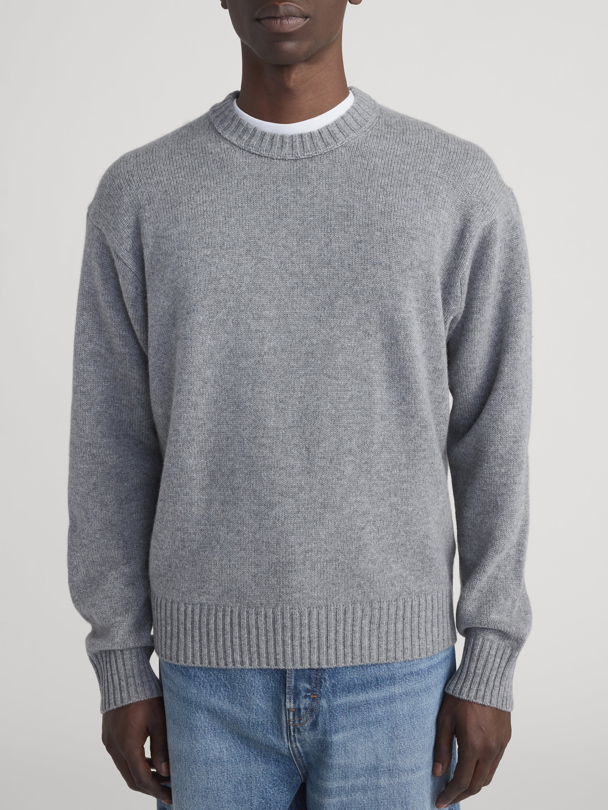 Cashmere Crewneck Sweater -- Gris - Image 3