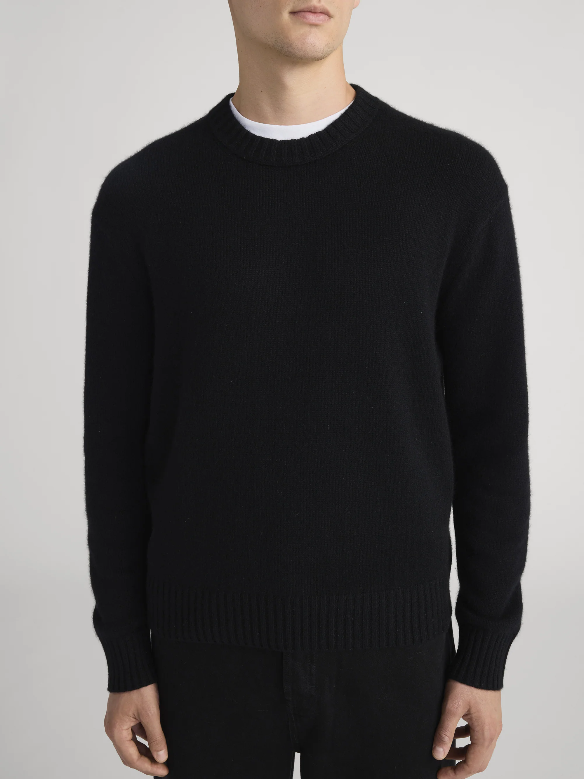 Cashmere Crewneck Sweater -- Noir - Image 3
