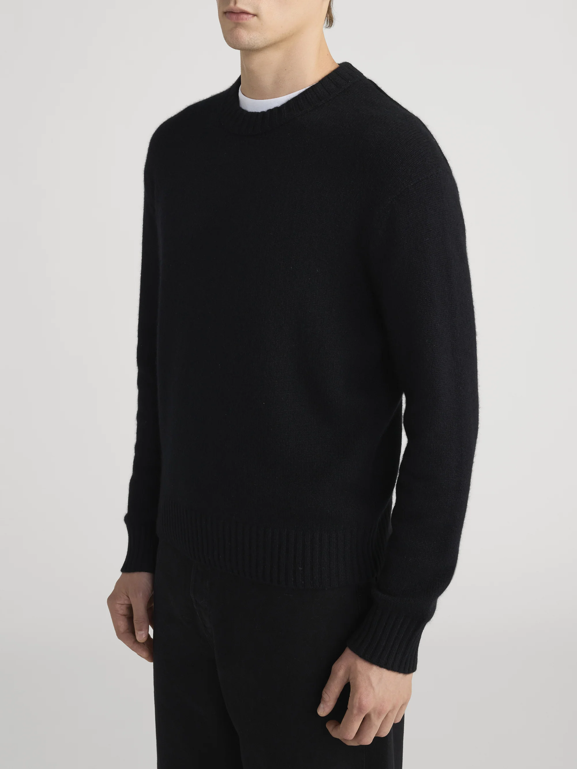 Cashmere Crewneck Sweater -- Noir - Image 5